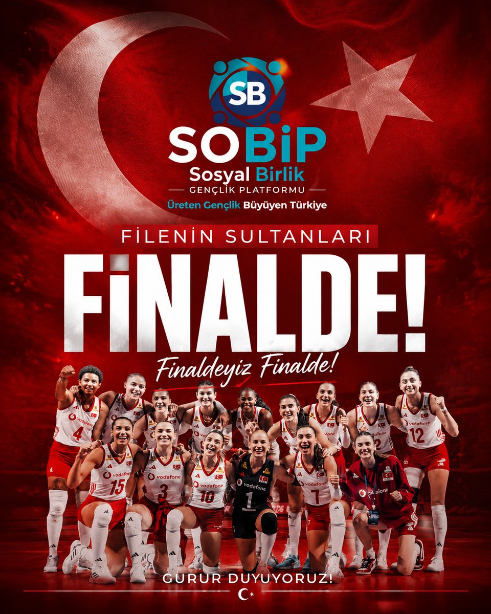 sbgplatformu's tweet photo. FİNALDEYİZ! 🇹🇷
Tebrikler #fileninsultanları sizinle gurur duyuyoruz

#voleybol 
#FileninSultanları https://t.co/zdt4pMUuCg