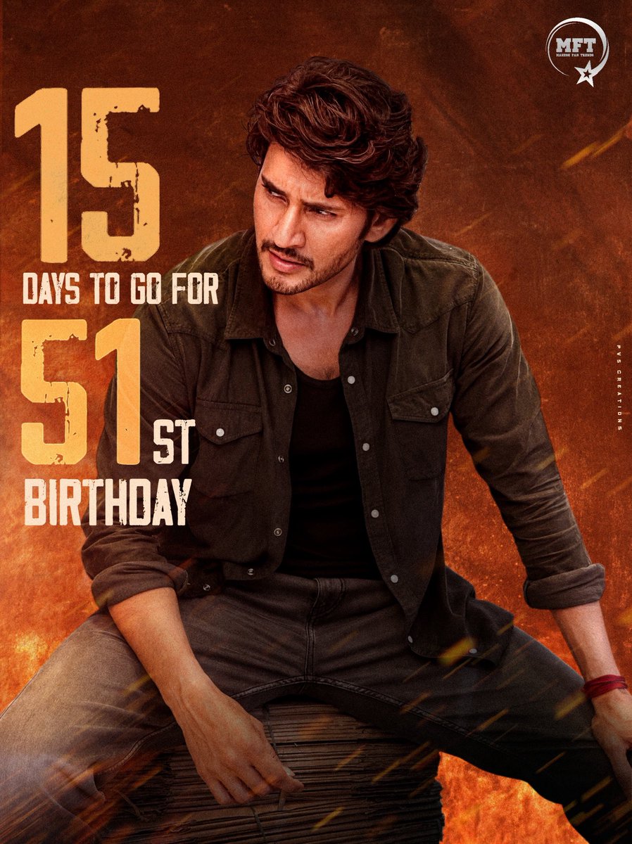 MaheshFanTrends's tweet photo. Two weeks away from witnessing the unprecedented birthday celebrations of Superstar @urstrulyMahesh ❤️‍🔥 

#MaheshBabu #Varanasi #Dookudu https://t.co/Pyexl7QXMs