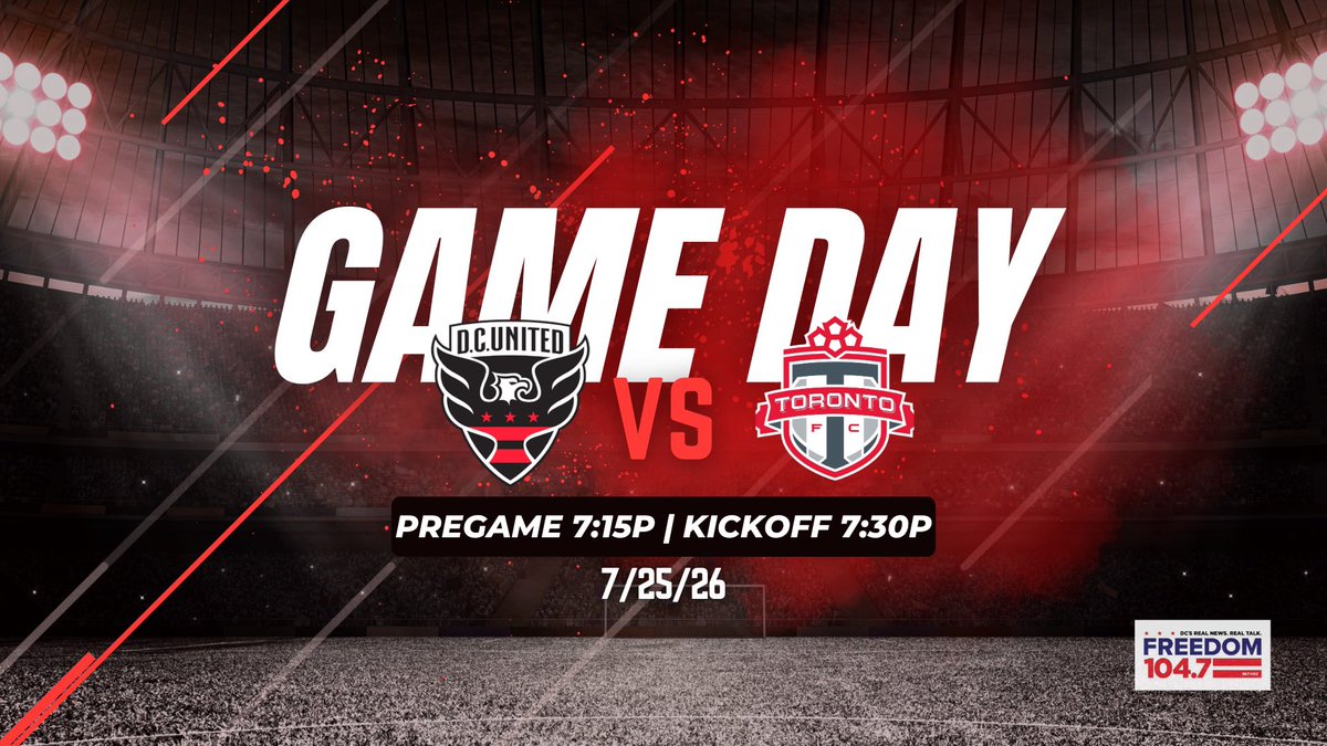 iHeartSportsDC's tweet photo. ⚽️DC United TONIGHT⚽️

@dcunited  s @TorontoFC 
 
Pregame 7:15p | Kickoff 7:30p with 
@davejsports &amp; @brucemurrayHOF 
 
📻104.7FM &amp; 98.7HD2
💻https://t.co/yUjmqtqPqC
🔊Any Smart Speaker 
📺Apple TV (local audio)
📲 https://t.co/tnfNCPJ1cc… https://t.co/jK3nDaCHTN