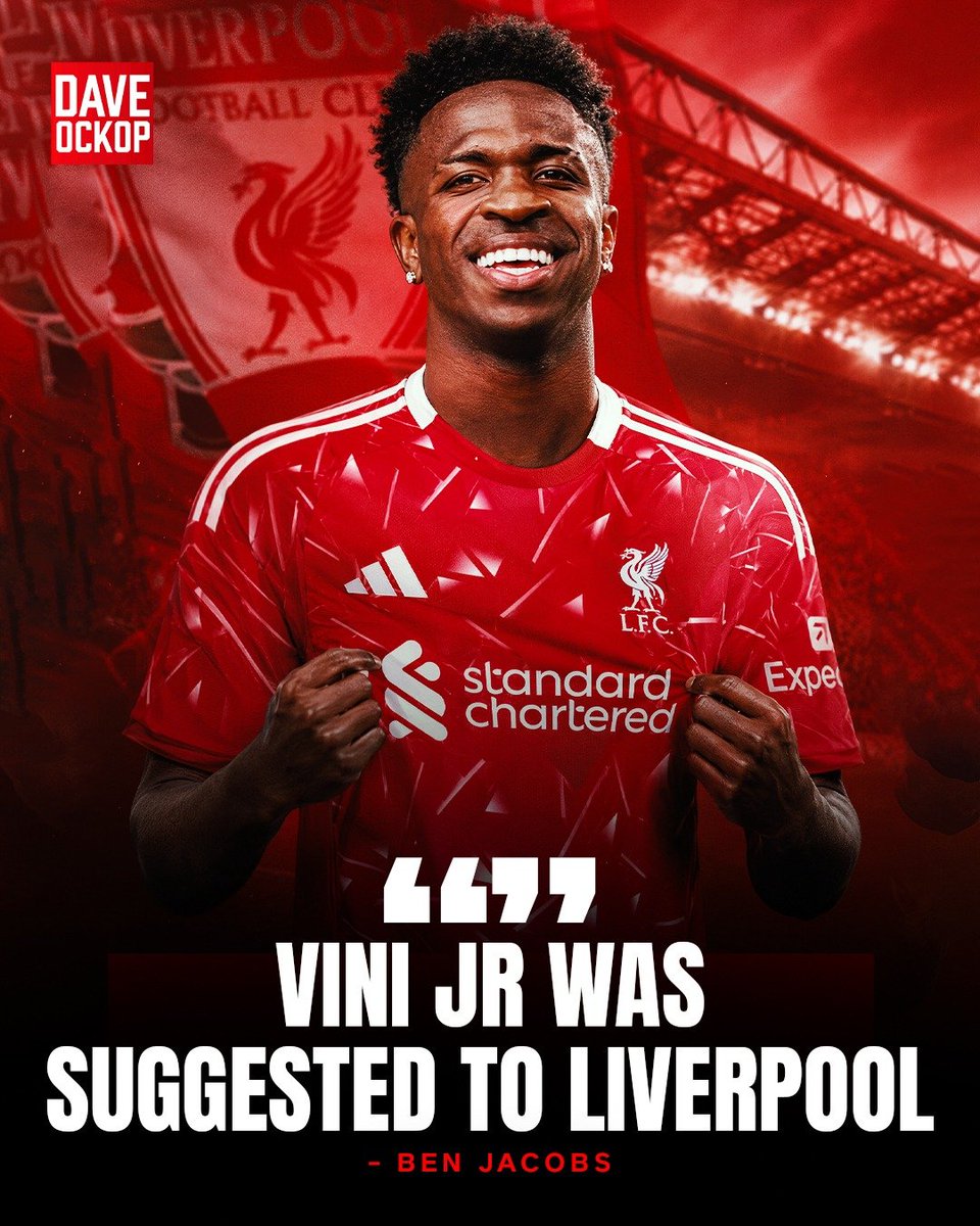 DaveOCKOP's tweet photo. "Vini Jr was suggested to Liverpool as well from the player side, but no engagement or meaningful discussion from the club. Liverpool are instead focused on strengthening the right-wing.” (Ben Jacobs) https://t.co/5OiIwOClwt