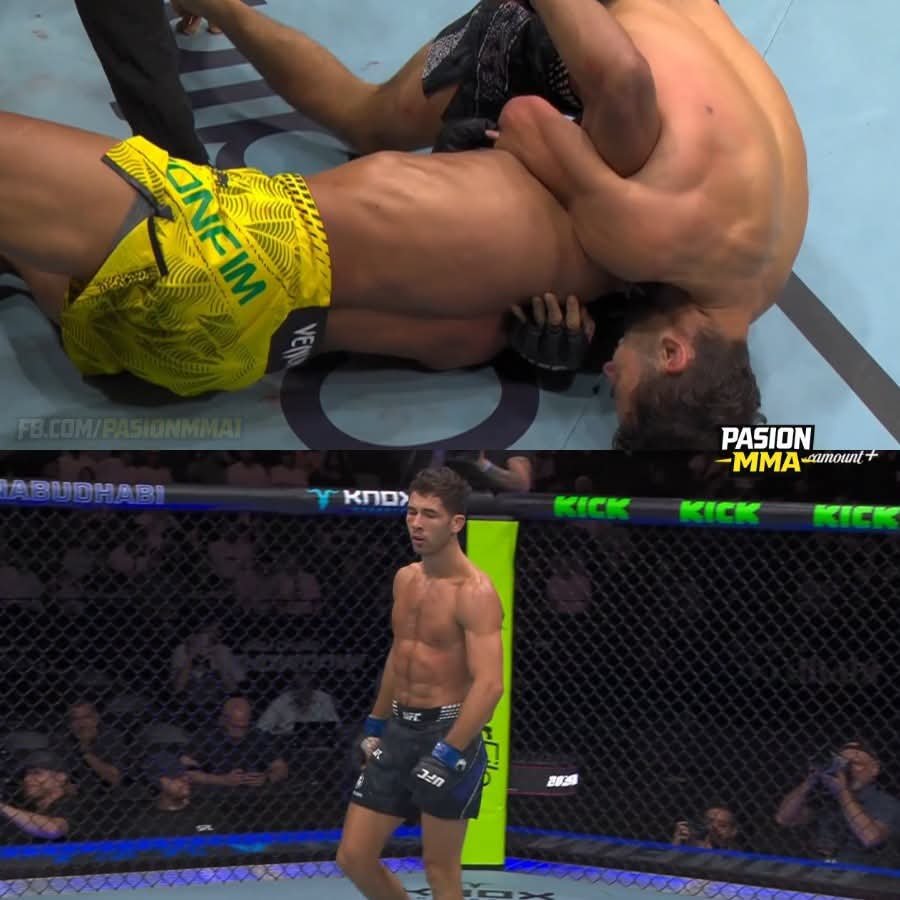 arturoaguila_76's tweet photo. ¡ESPECTACULAR! 🤯🔥 #UFCAbuDhabi

Axel Sola 🇫🇷 somete a Ismael Bonfim con un brutal D'Arce Choke en R1 (4:44). ¡Finalización de locura en su debut! 💥

¡Qué manera de presentarse en UFC! 😱👏

#UFC #MMA #ArtesMarcialesMixtas #AxelSola #IsmaelBonfim @ventanaXpublica https://t.co/2enJYbN6su