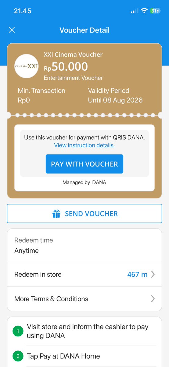 reiyaae's tweet photo. halo guys, ada yang mau beli voucher dana xxi ga yaa only 38k 
#xxi #wtb #wts #zonauangㅤ https://t.co/PClFNP1Hra