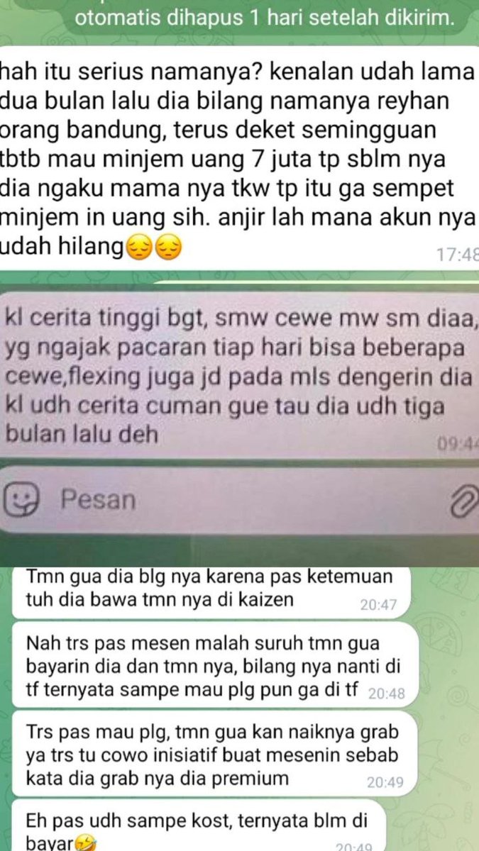 bf035562's tweet photo. Wkwk nih gua nemu bukti dari korban lain di tele, cewe' yang lo bohongin juga. Dan lu di viralin di bot https://t.co/BlLOCHYJWj