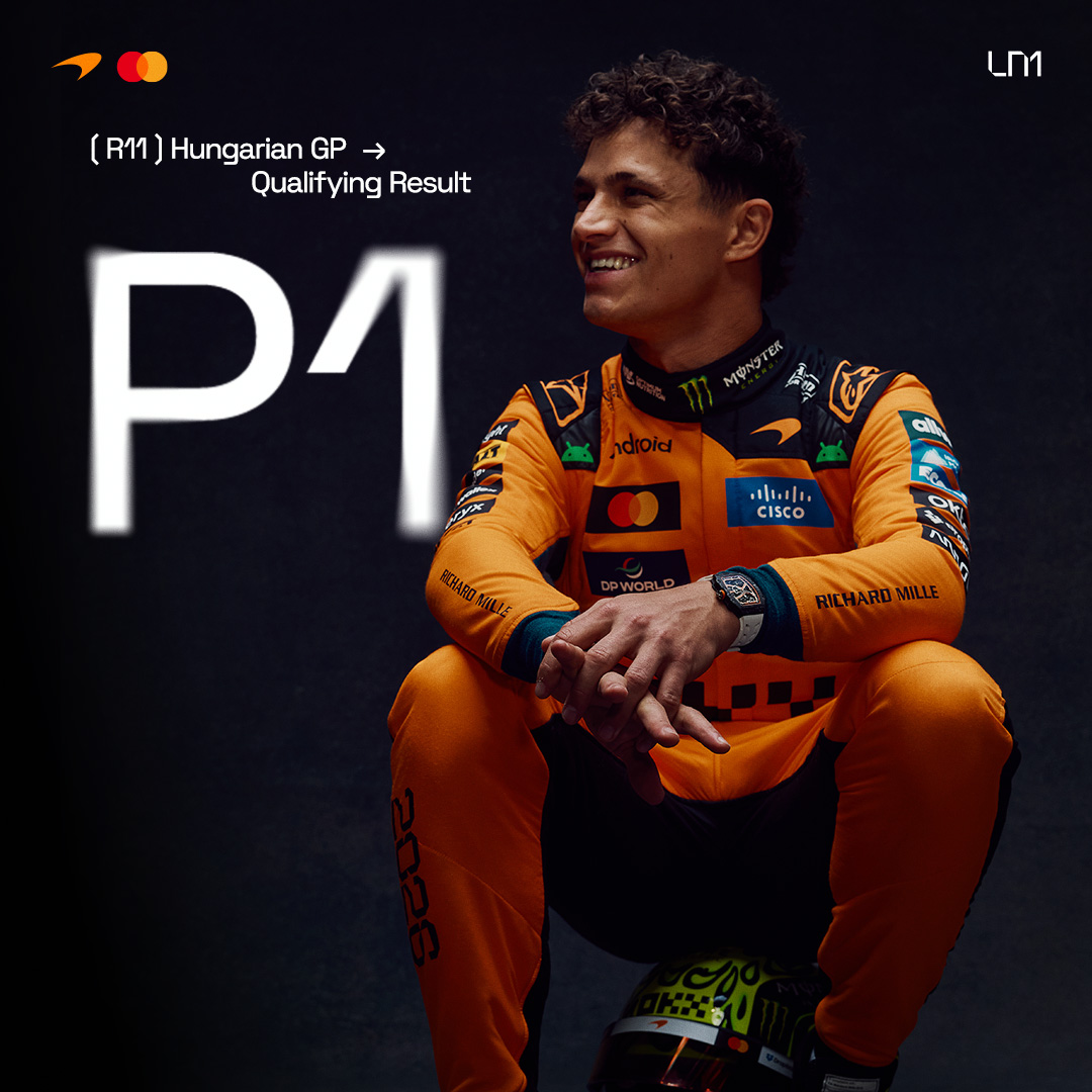 McLarenF1's tweet photo. POLE IN HUNGARY✨

Great work out there, Lando 🧡

#McLarenF1 | #HungarianGP 🇭🇺 https://t.co/LCChrRFPBX