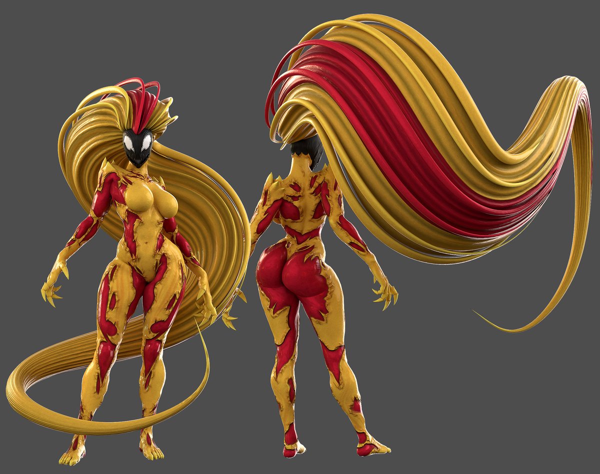 petruz3d's tweet photo. So yes, I made a Scream model. She is a favorite symbiote after all. Hopefully this will bring more artworks of her in the future haha. More info soon. https://t.co/6rFu2ghGfh