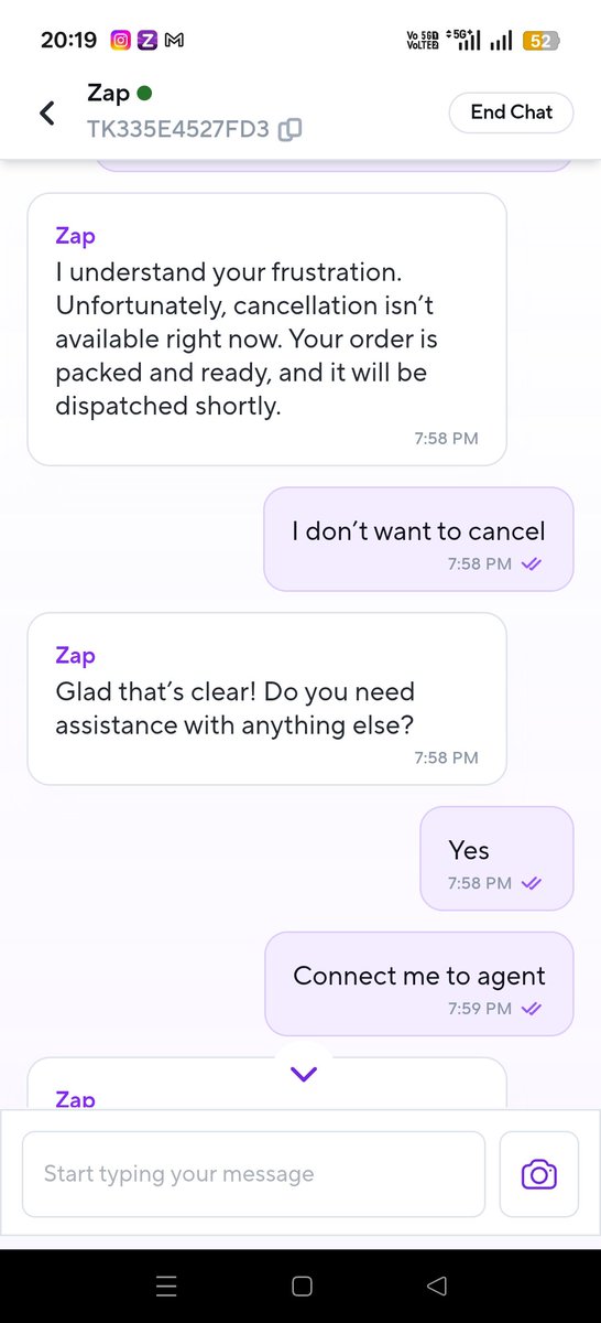 vikasrj60's tweet photo. @ZeptoNow @zeptocares 
This happened twice a day
What a third class service.
It's been 1 hour where is the order ? https://t.co/lIeTHqJDtM
