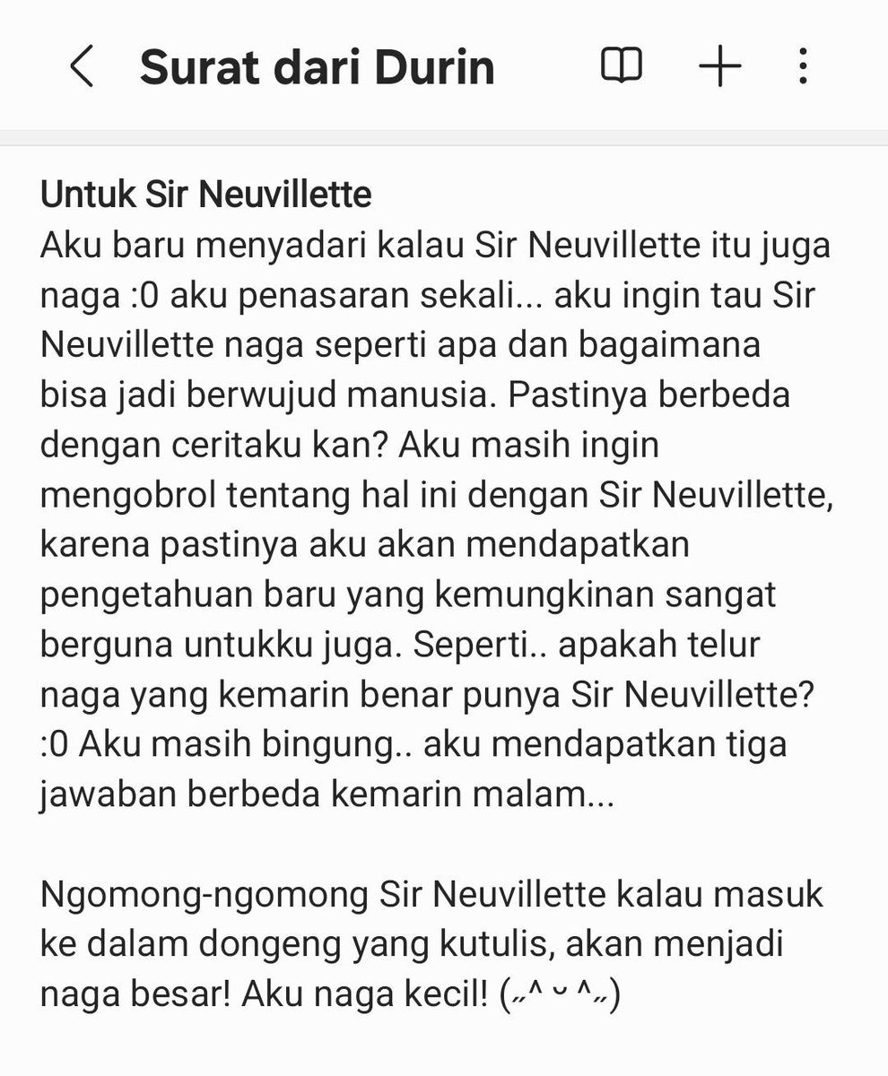 CagedIudex's tweet photo. Senang sekali mendapat surat imut dari Durin, harus saya pamerkan. https://t.co/xVJMctCQsE