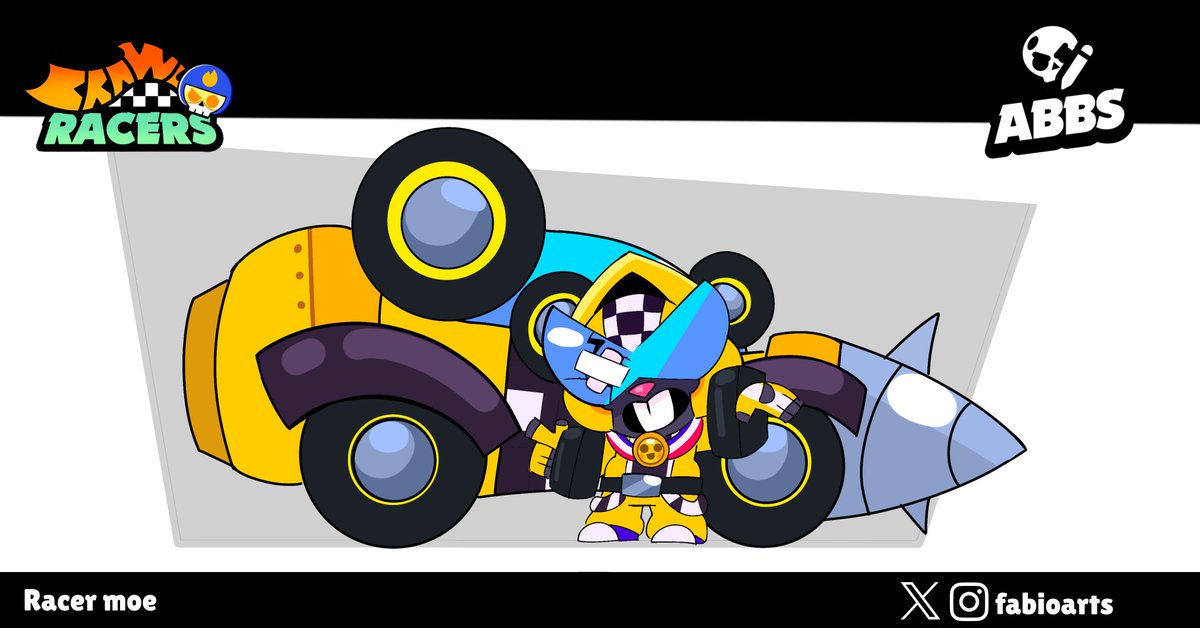 TesteK57653's tweet photo. MOE RACER 🐭🏎️(2/2)
Skin for #BrawlRacers 
#brawlart #brawlstars #conceptart https://t.co/3ixnr5Ja11