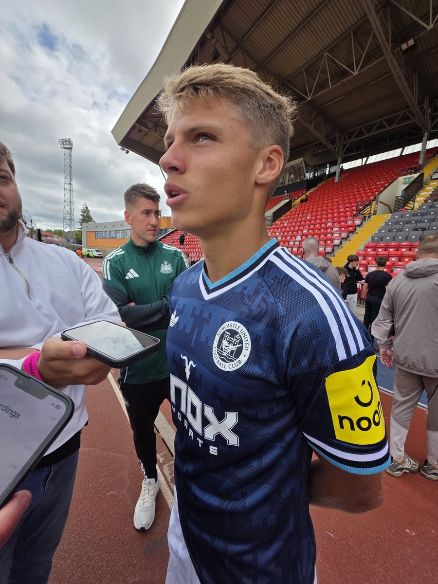 MsiDouglas's tweet photo. Bruno future dominating the agenda for obvious reasons. But - as Eddie Howe highlighted - this lad looked like a top, top prospect.

Sean Steur was a real bright spark and spoke well afterwards. Confident &amp; progressive - hopefully he'll make a mark this season #nufc https://t.co/jm5cdWk2qG