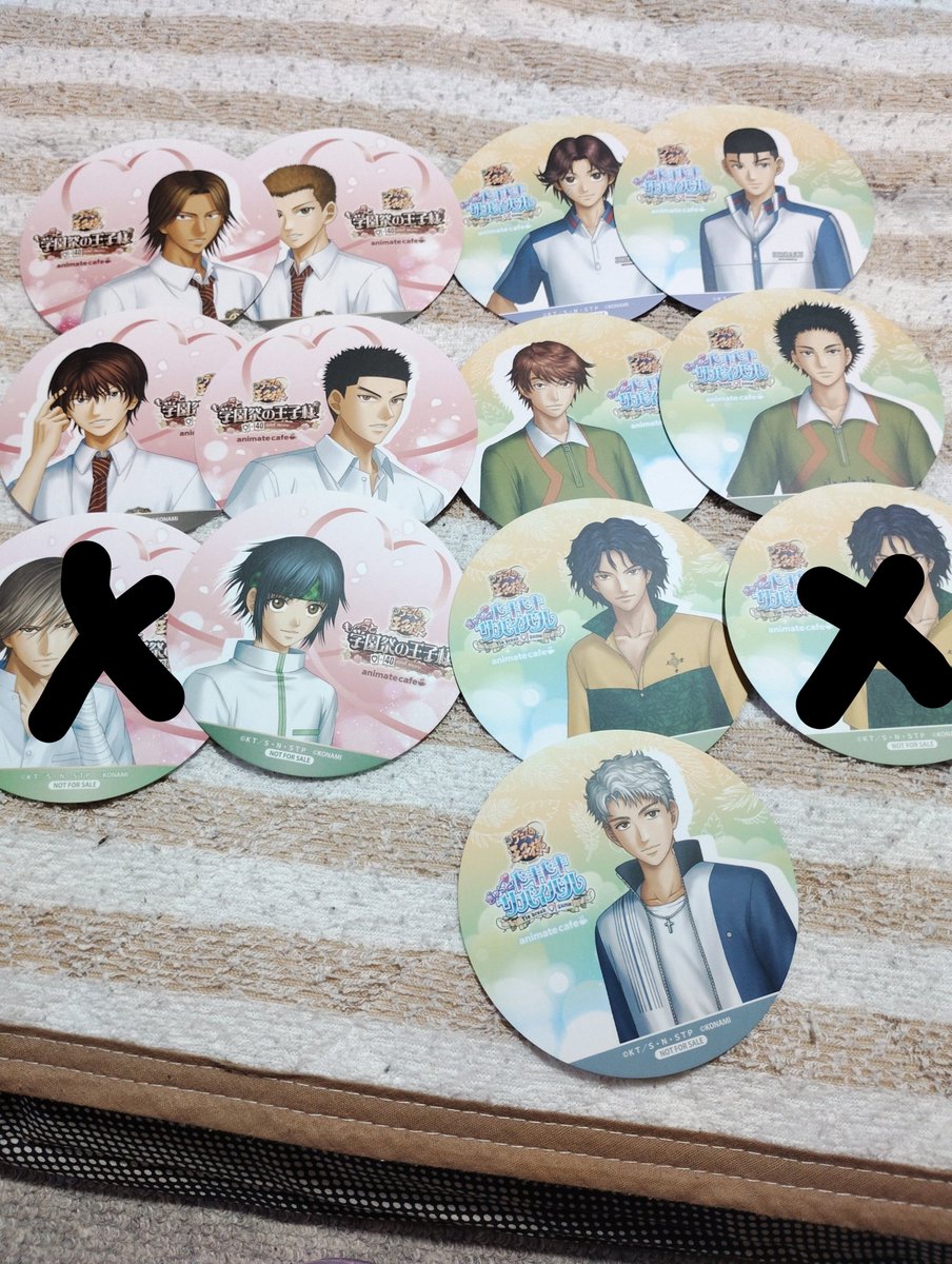 chamaipuri's tweet photo. 【交換】テニスの王子様 テニプリ  アニメイトカフェ アニカフェ コースター

譲
ドキサバ 菊丸 大石 千石 南 千歳 鳳
学プリ 赤澤 裕太 観月 橘 壇

求
ドキサバ 手塚 (緩募 神尾)
学プリ 亜久津 手塚

郵送にてお願いしたいです。検索からもお声がけしてください。 https://t.co/mEHs7pAaWa