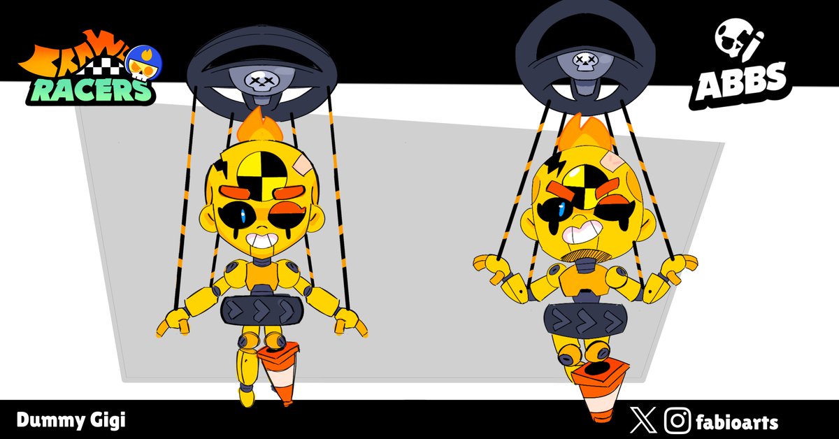 TesteK57653's tweet photo. DUMMY GIGI 🏁 (1/1)
Skin for #BrawlRacers 
#brawlart #brawlstars #conceptart https://t.co/RCkkjkSGOw