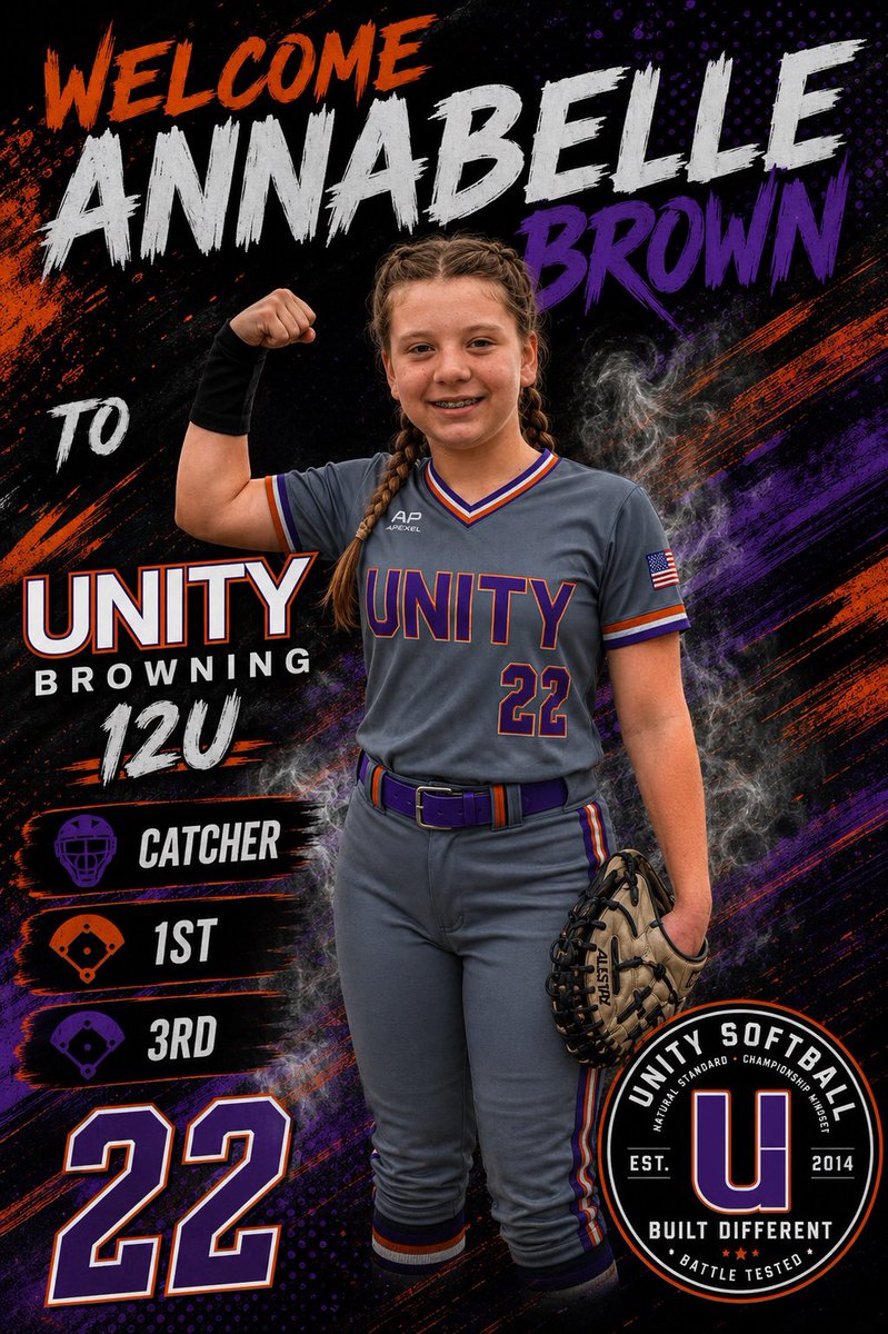UnityKy2014's tweet photo. Welcome Annabelle Brown! Absolutely excited to have her come and help anchor the plate! Absolute cannon of an arm! https://t.co/xdoHWO8SOX
