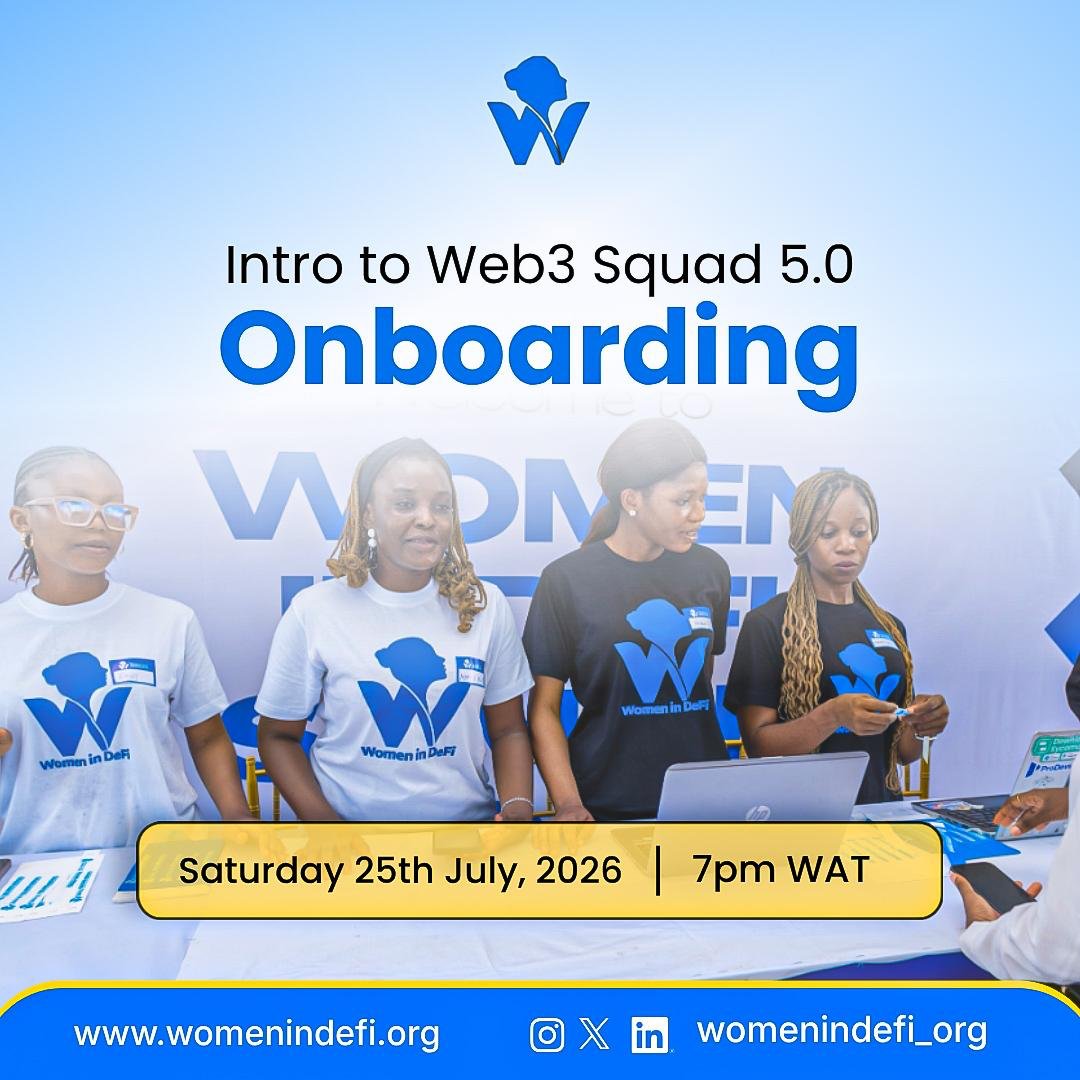 womenindefi_org's tweet photo. Check your inbox. It might just be the email you've been waiting for.

If you applied for the Women in DeFi Intro to Web3 Squad 5.0, now's the time to check your inbox.

Shortlisted applicants have officially been notified. If you received an email from us, congratulations! We're excited to have you onboard and can't wait to begin this journey with you.

Don't forget: Our onboarding session takes place on Saturday, 25th July at 7:00 PM (WAT).

Come ready to learn, connect, and build with an amazing community of women stepping into Web3.

Welcome to Squad 5.0. See you at onboarding!