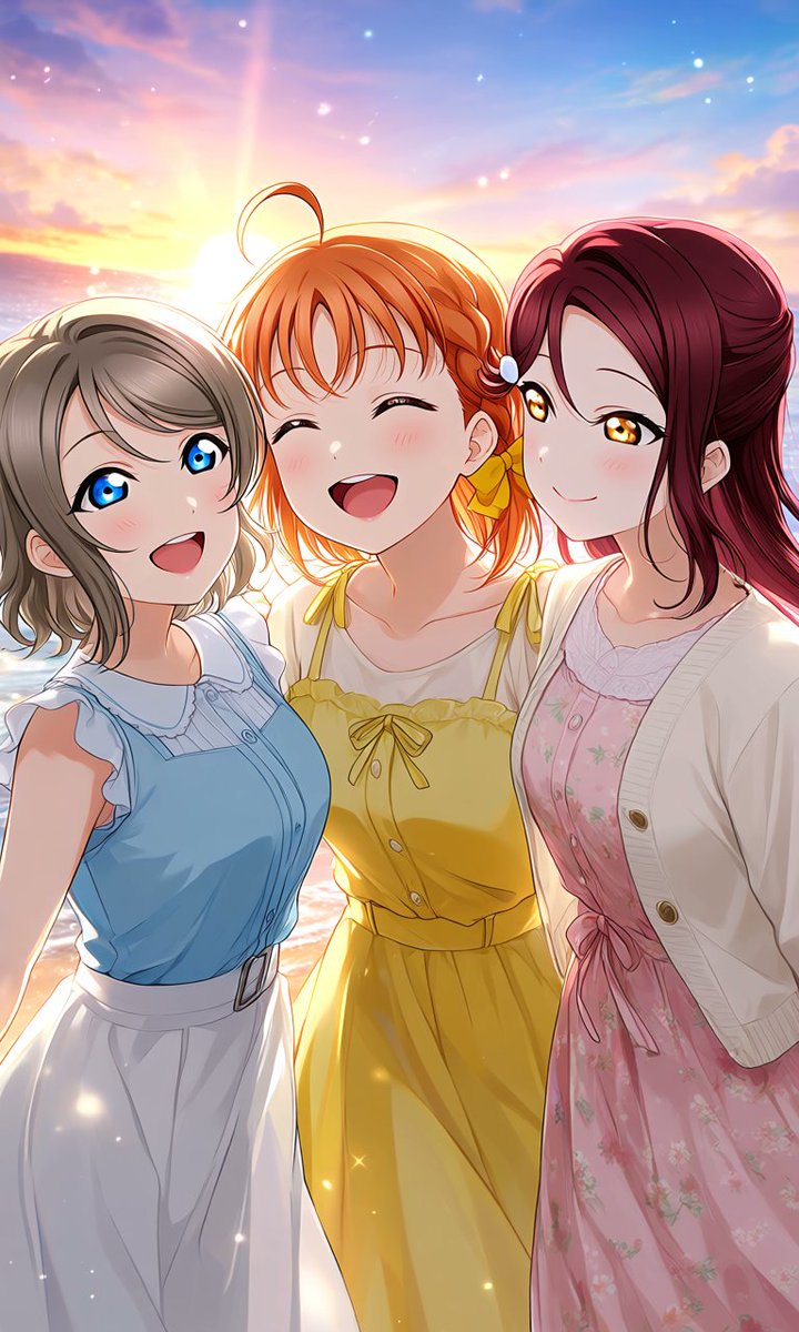 おはよー！ 君の心は今日も輝いてるかい？ 高海千歌、渡辺曜、桜内梨子