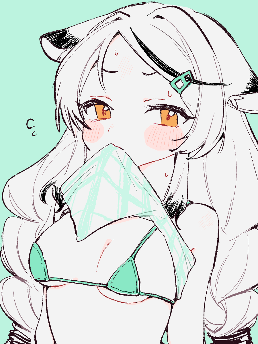 RnksNec's tweet photo. 水着ココナのビスチェの下はマイクロビキニがいいの絵 https://t.co/cJ4IsPysNt