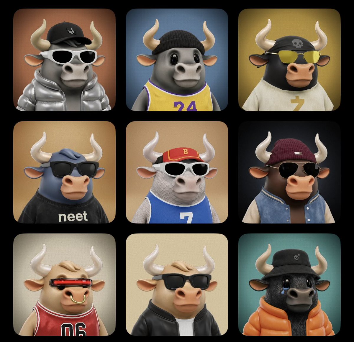 _T_Woo_'s tweet photo. I have given away more Bullpen NFTs than I have sold & even then those few sells went straight into buying more solana:9cRCn9rGT8V2imeM2BaKs13yhMEais3ruM3rPvTGpump

They call that The Black Bull FlyWheel 🤝

- Gave Away 4x 
- Sold 3x ( for $ANSEM )
- Holding 9x 

Higher 📈 😤

#TheBlackBull #NFTs #TheBullpen
