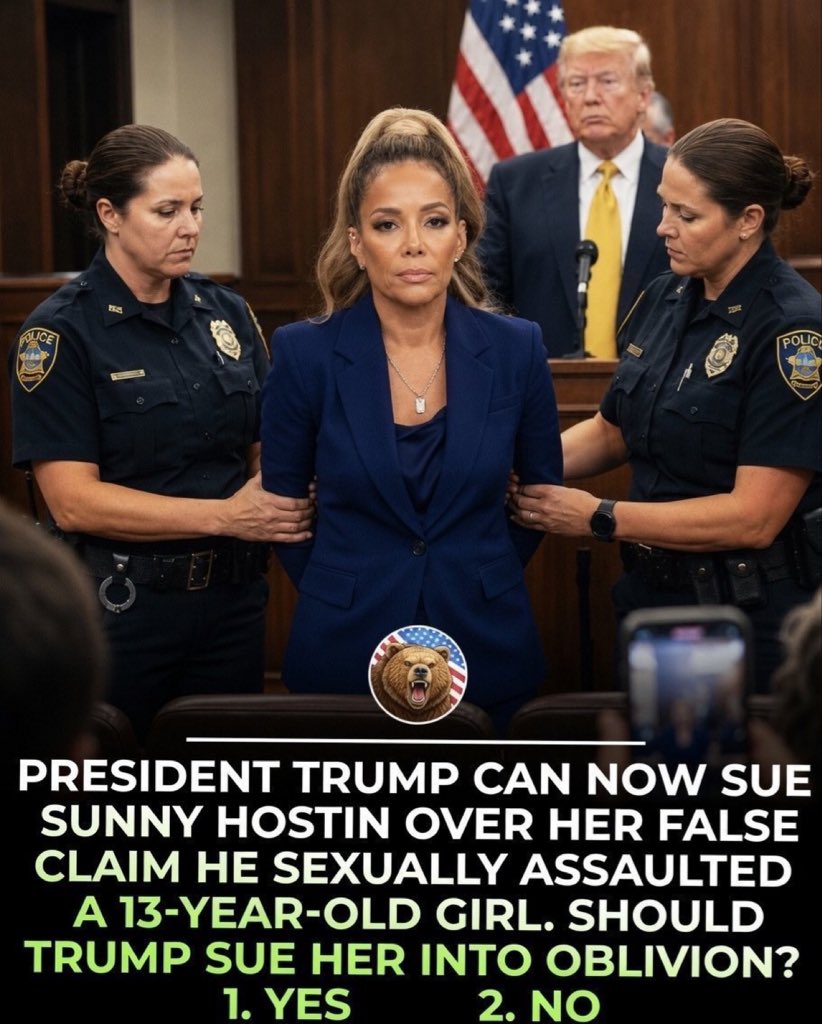 Real_Turley's tweet photo. President Trump can now sue Sunny Hostin over her false claim he sexually assaulted a 13 year old girl. Should Trump sue her into oblivion? https://t.co/XX8gYQEZaz