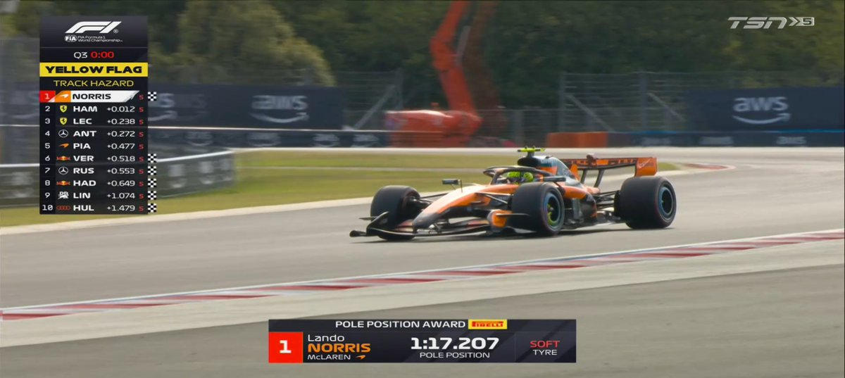Areumie__'s tweet photo. Lando on provisional pole position!!!!!😭🫶🏻
#McLaren #f1 #LandoNorris1 #LN1 https://t.co/d05iVOcwZR