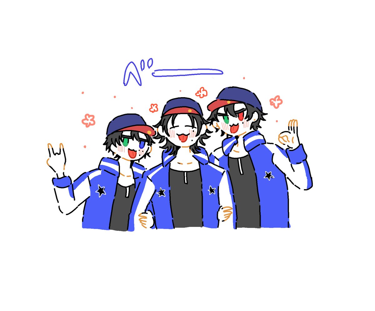 entyoooooooooou's tweet photo. これで山田三兄弟誕生日ごとのおそろっち衣装全部できた！👌👌👌 https://t.co/eHnEigyLAd