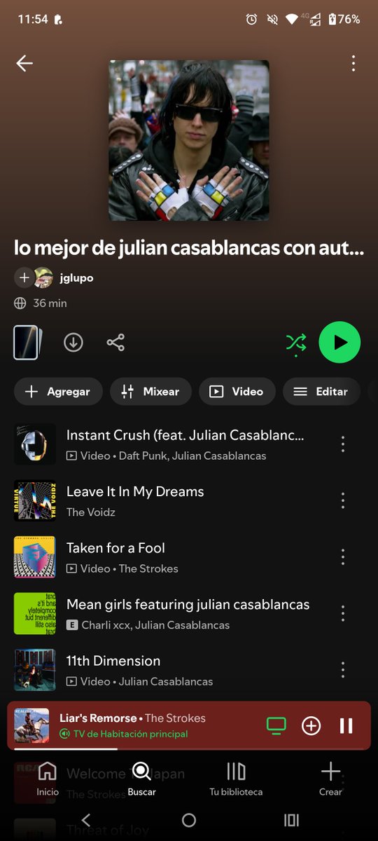 __lupo's tweet photo. el coso de los strokes no es tan malo como esperaba pero igual ningún tema logrará meterse en esta playlist que hice hace un tiempo https://t.co/AIO3nyGYTU