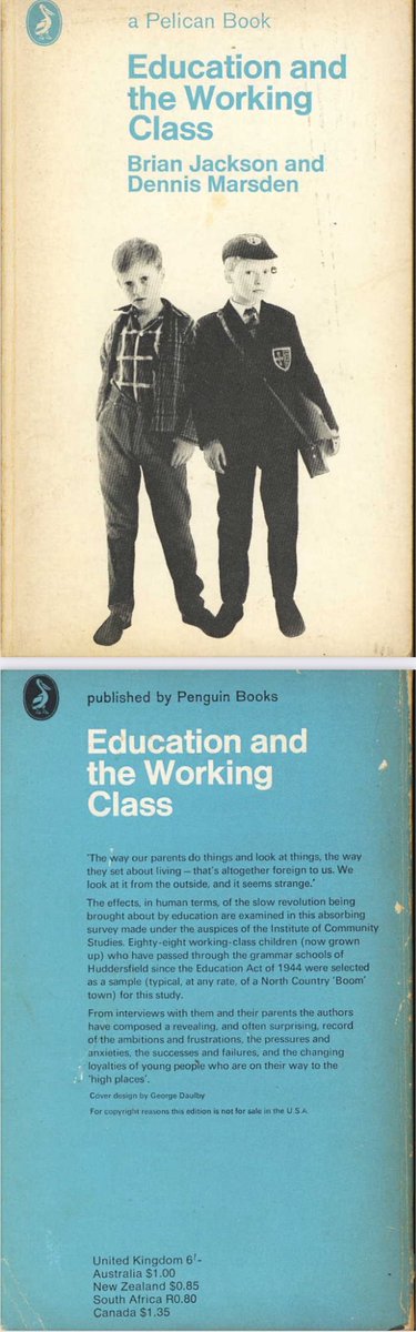 chussiabaleston's tweet photo. 🧵 ¿Abre la educación pública las puertas de la movilidad social o perpetúa la desigualdad de clase disfrazándola de mérito?
En 1962, Brian Jackson y Dennis Marsden publicaron Education and the Working Class, un clásico de la #sociologíadelaeducación. #comedu 👇 un clásico 📖 https://t.co/HB3ZpAngHc
