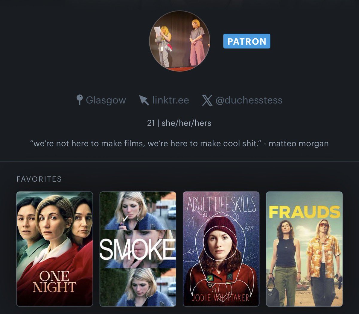 duchesstess's tweet photo. me vs letterboxd https://t.co/HhJ7kg9DSO