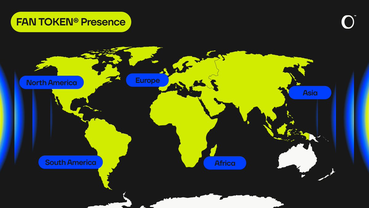 FanTokens's tweet photo. 𝐆𝐋𝐎𝐁𝐀𝐋 𝐀𝐃𝐎𝐏𝐓𝐈𝐎𝐍 🌎

The FAN TOKEN® ecosystem now spans 5 continents. https://t.co/drkJ3iHgks
