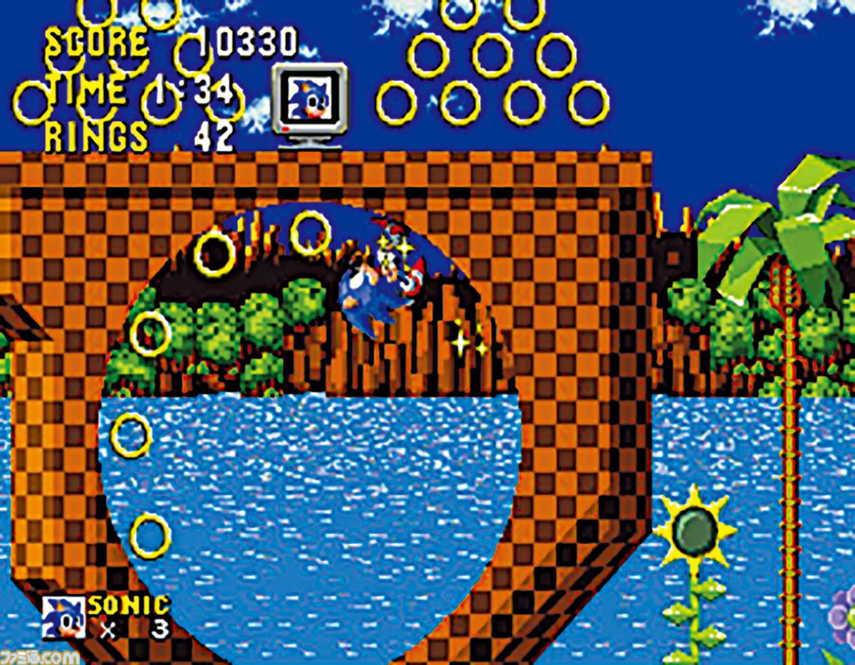 famitsu's tweet photo. 【今日は何の日？】
『ソニック・ザ・ヘッジホッグ』日本発売35周年（1991年7月26日発売）
https://t.co/LVk9nsK57g

メガドライブで誕生した“音速のハリネズミ”。ゲームやアニメ、実写映画など現在も目覚ましい活躍をみせる。じつは日本デビューは海外より1ヵ月遅かった。 https://t.co/i42phEc0Mt