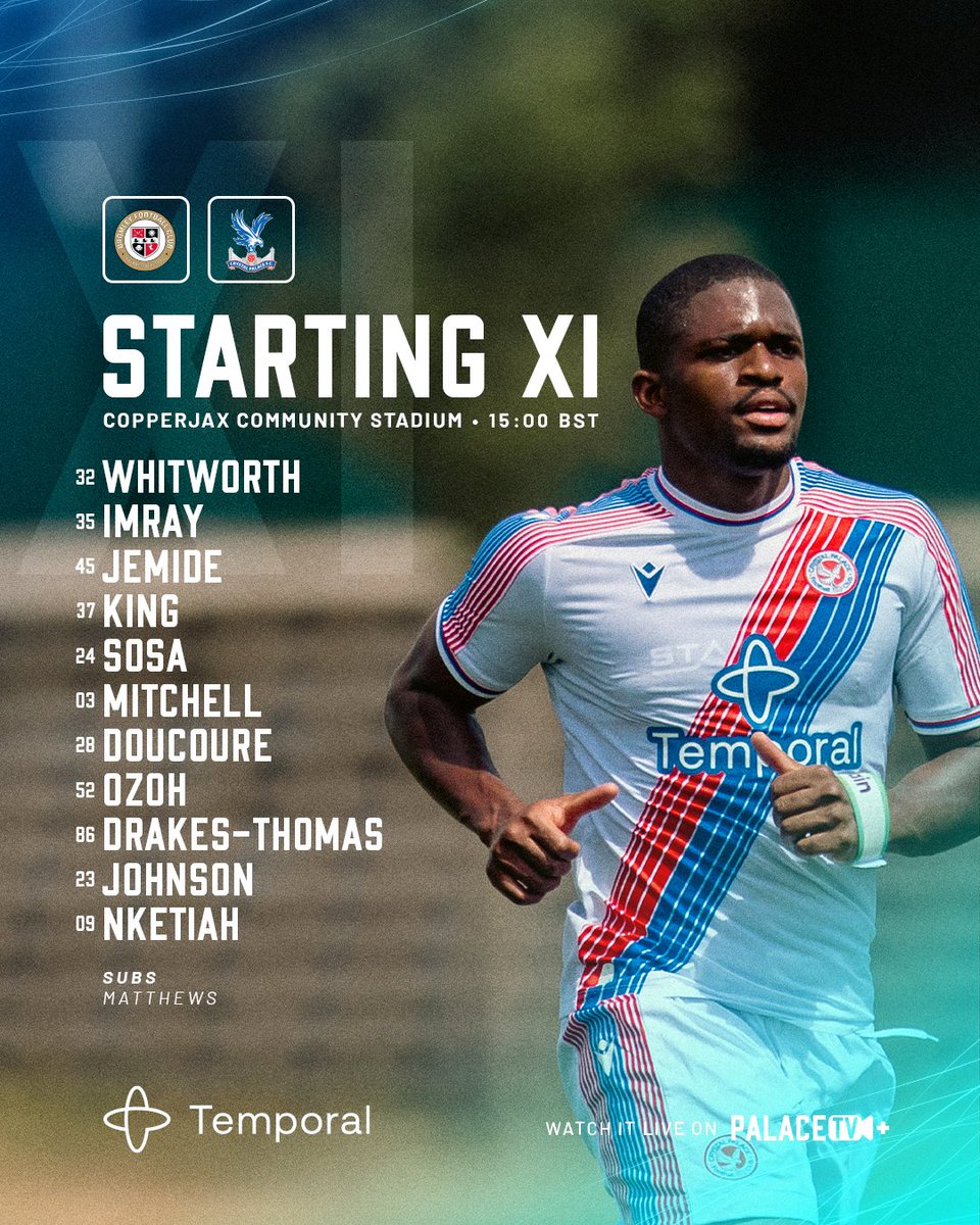 CPFC's tweet photo. Our new XI for the second-half.

Watch LIVE 👉https://t.co/ncYyNKyljm https://t.co/QjTAfUe2tB