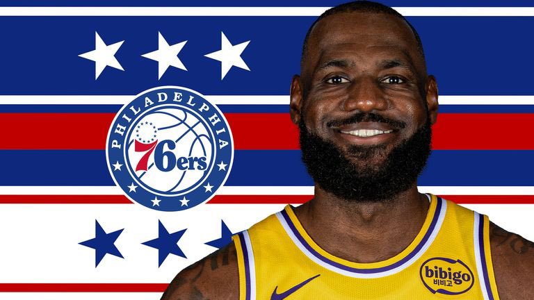 raptorstemple's tweet photo. Holy shit the 76ers got Bron

Is this the news Warriors?

PG:Maxey
SG:VJ
SF:JB
PF:Bron
C:Embiid
6:Simons

Embiid trusted the process https://t.co/KLaXySjbbz