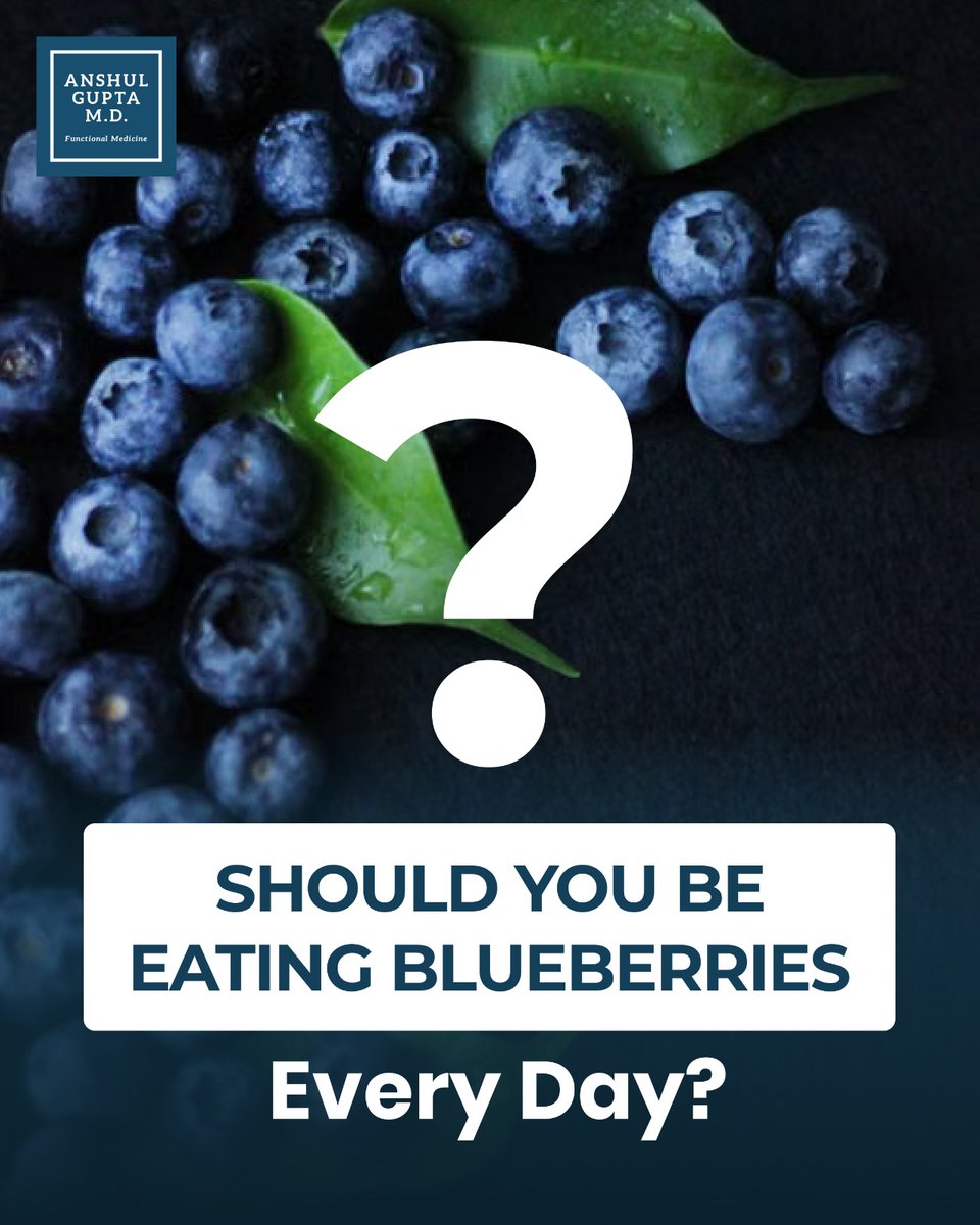 anshulguptamd's tweet photo. 🍇 Blueberries are often called a "superfood"... but do they really deserve the title?

The truth is, no single food will transform your health overnight.

But blueberries are packed with antioxidants and are an easy way to add more colour and nutrients to your diet.

👇🧵 https://t.co/iNVmH1fq4D