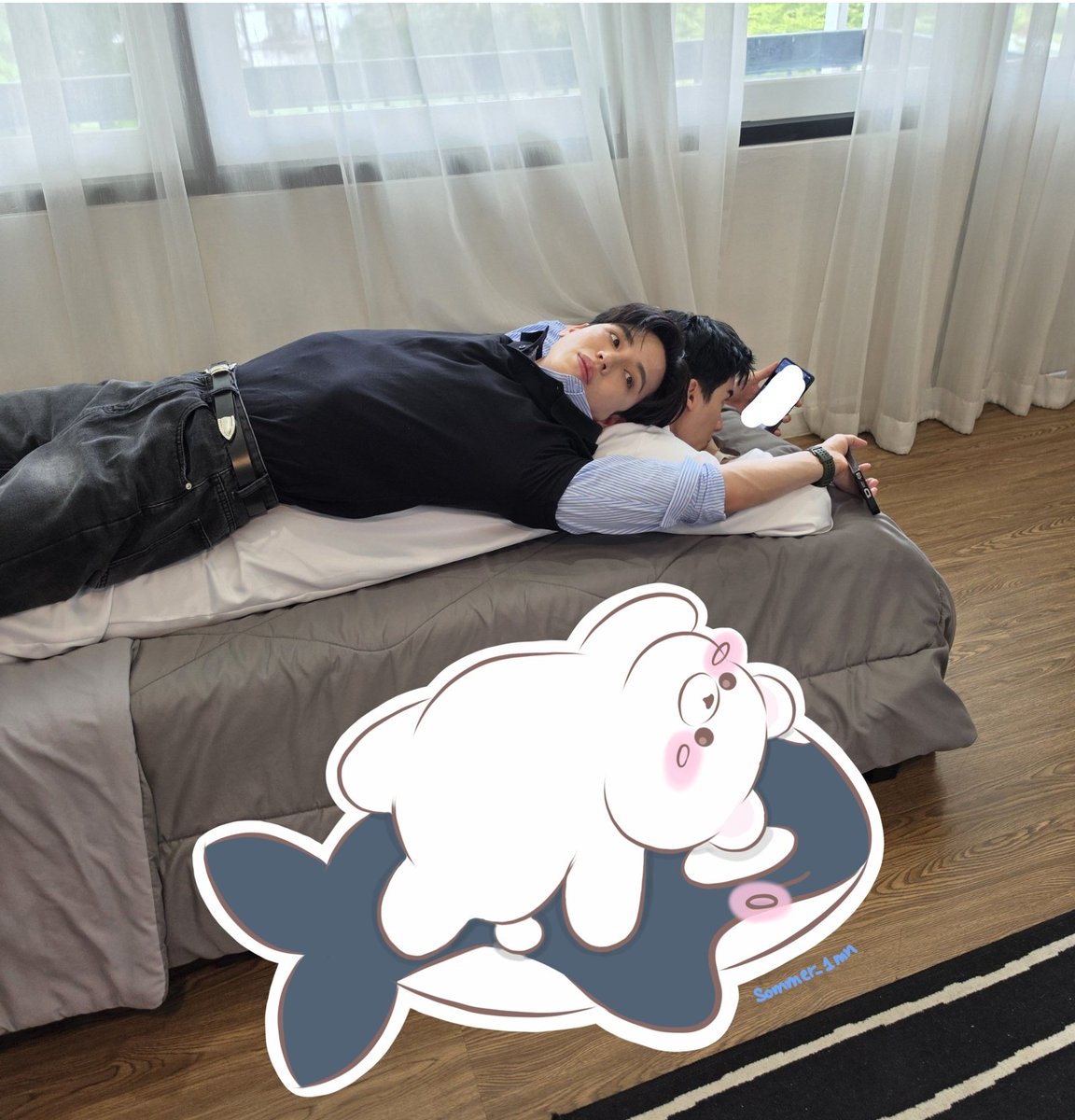 sommer_1mn's tweet photo. baby polar and his giant orca boyfriend 🎀

#เตนิว #TayNew #Polcasanstory #GalaxyxTayNew https://t.co/iIrqiyVJfg