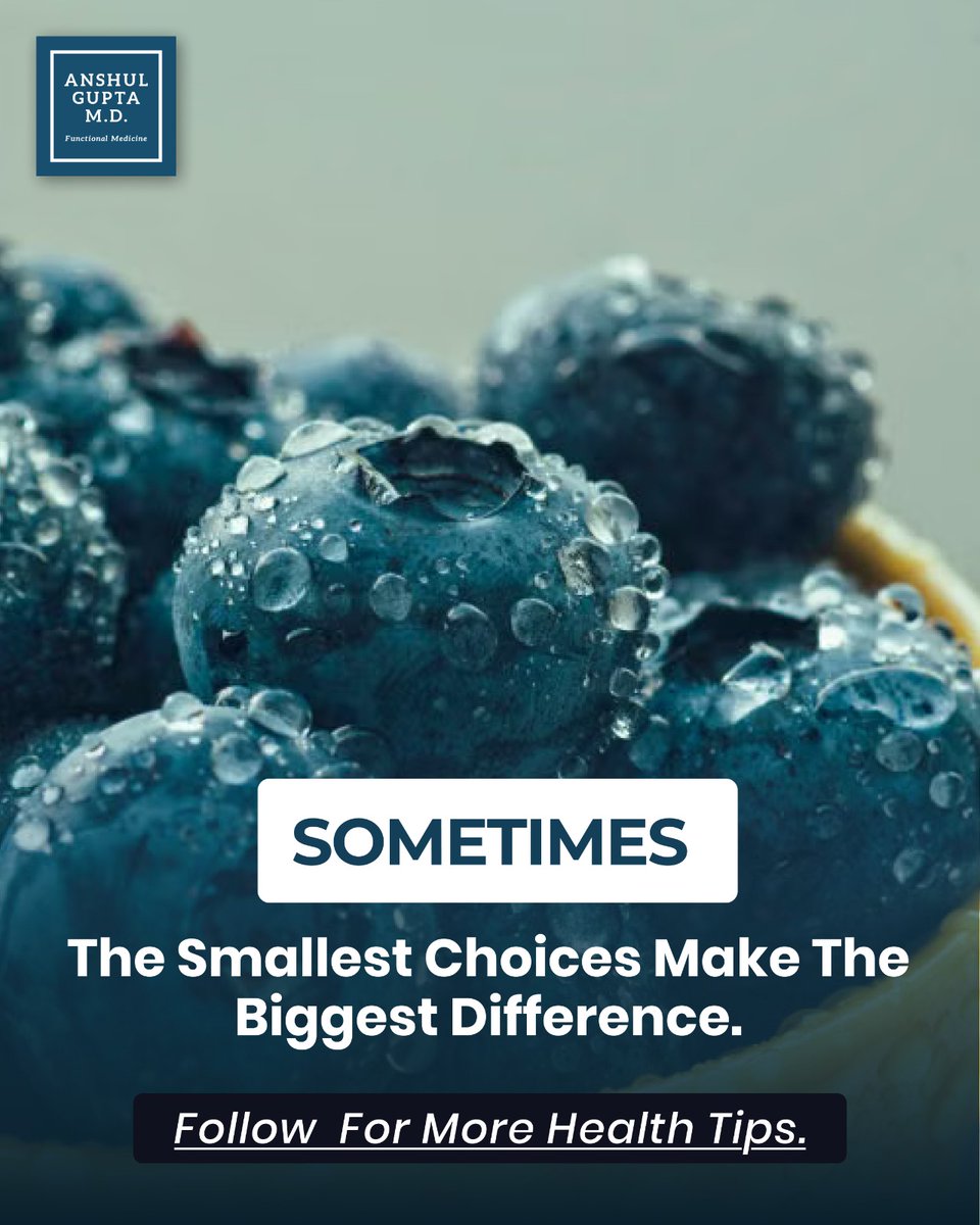 anshulguptamd's tweet photo. Healthy habits don't have to be complicated.

Small, consistent choices—like adding more fruits and vegetables to your meals—can make a meaningful difference over time.

What's your favourite way to eat blueberries? 🫐

#Nutrition #HealthyEating #FunctionalMedicine #Wellness https://t.co/5S08fb19s7