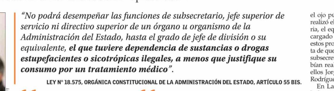salustiorpm's tweet photo. @oscar_contardo Si  . Faltó esperar como dijo ministro Quiroz. Además pienso que si ley 18.575 establece  : " ... si tuviera dependencia ..." , no  mero consumo. Entonces no habrá  vacío legal? , pues  una muestra no debiera definir dependencia. Y además considerando muestra anterior negativa https://t.co/JXQmt1q7Fq