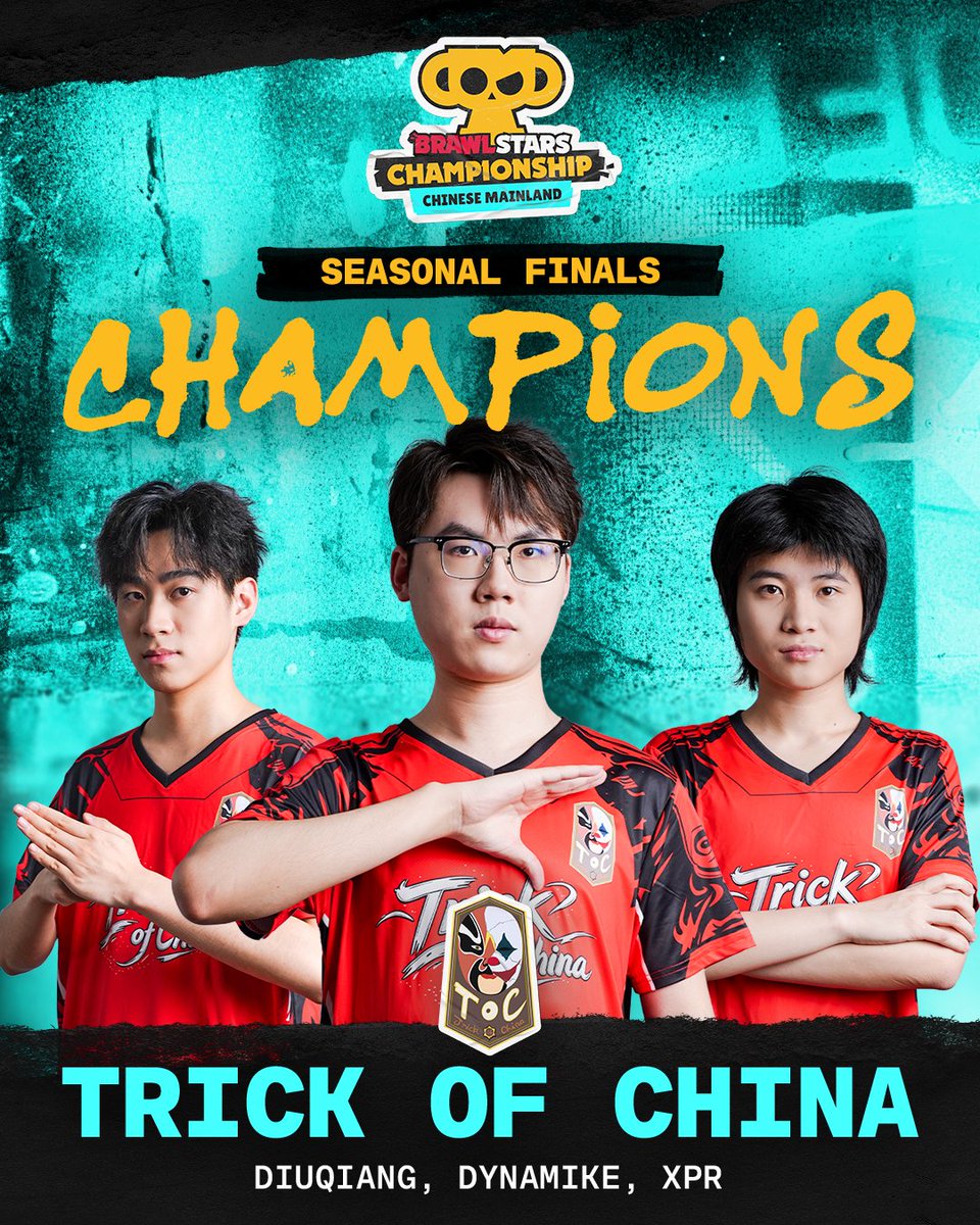 Brawl_esports's tweet photo. Trick of China are your Chinese Mainland Finals Champions 🏆

The region's best now head to the Last Chance Qualifier as the #1 Chinese Mainland seed 👏

#BSC26 https://t.co/cSPAMBvXcK