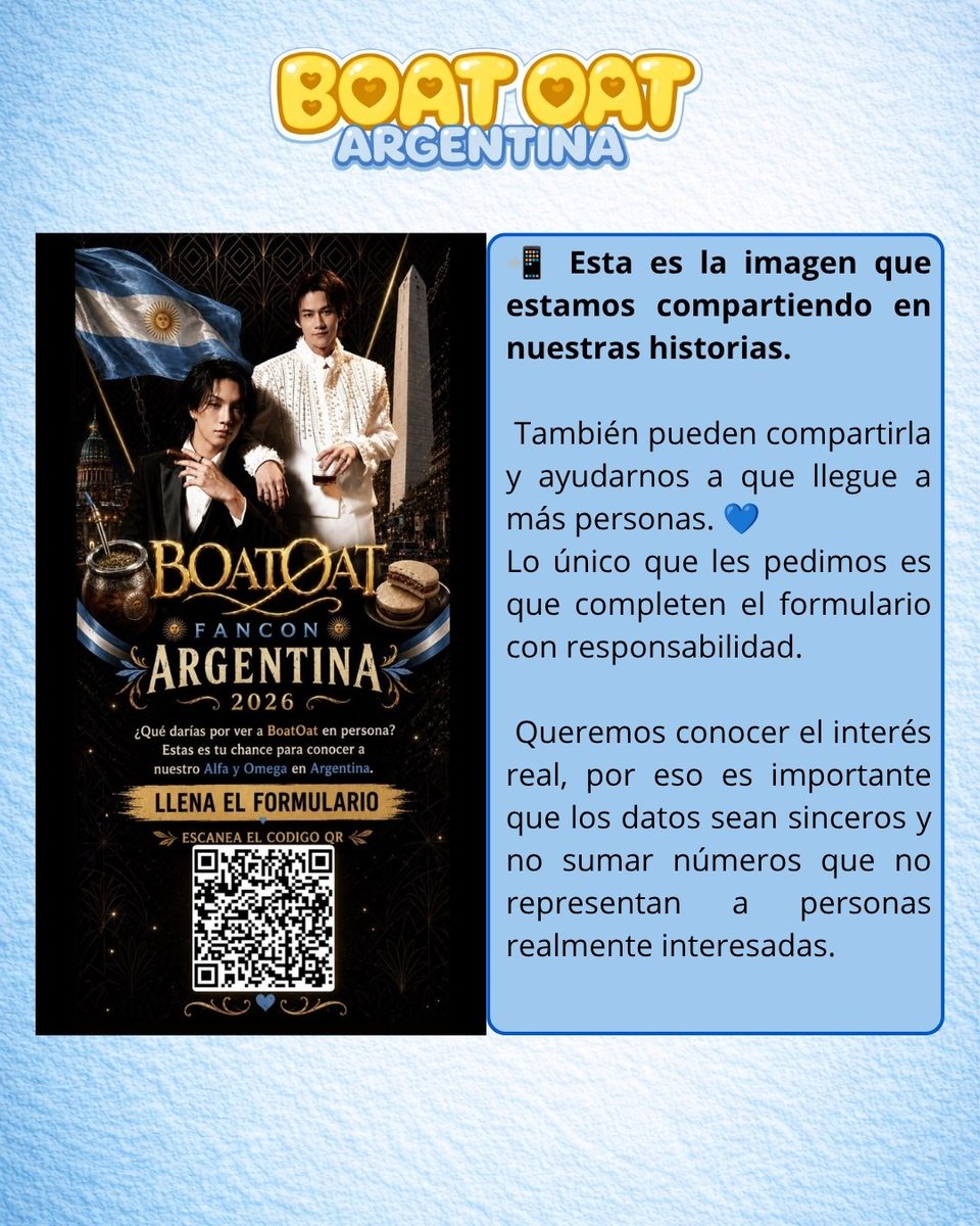 boatoatarg's tweet photo. ¡IMPORTANTE! 
Aunque tenemos dos folletos diferentes, uno que estamos compartiendo en Internet con el QR directo al formulario y otro que estamos entregando en las ferias, que contiene el QR del formulario y también nuestras redes el Forms es solamente uno. https://t.co/ibQZEfz0OB