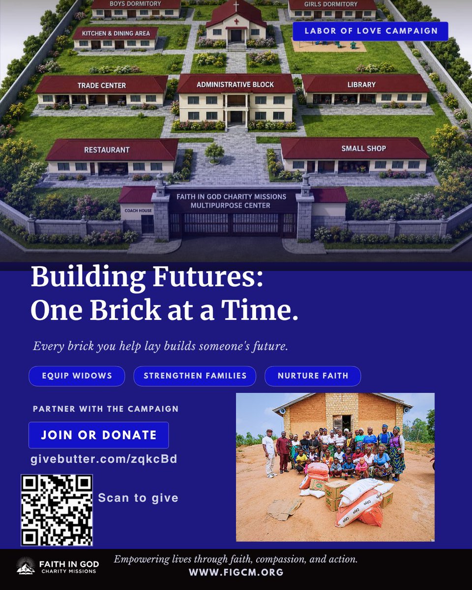 figcm2025's tweet photo. Building Futures: One Brick at a Time. 
 Every brick you help lay builds someone's future. Join the Labor of Love Campaign — equipping widows, strengthening families, nurturing faith. 🔗 https://t.co/YnLvdQUKEx

#LaborOfLove #FIGCM #BuildingFutures #FaithInAction https://t.co/2Nzg42HR8d