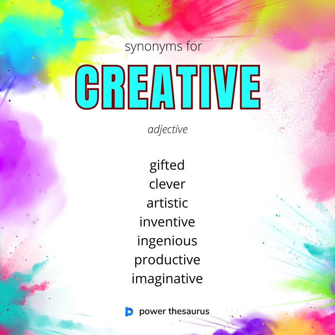 PowerThesaurus's tweet photo. https://t.co/FWLvEPRxMn

If people say someone is "creative", they mean that the person is good at thinking of new ideas or making new things.

E.g. "She is very creative and enjoys designing clothes."

#synonym #thesaurus #learnenglish #ielts https://t.co/sND4tS3kkv