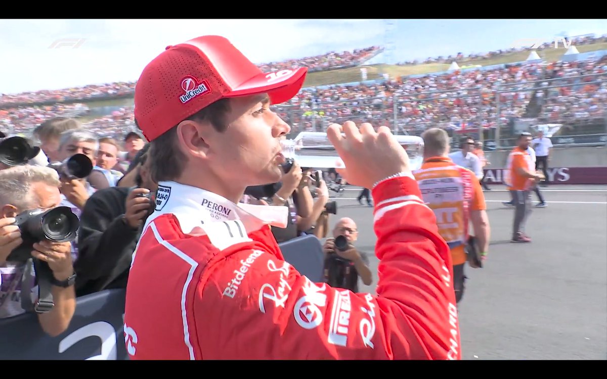 leclercsletters's tweet photo. 300 cameras taking pics of him drinking water, very real https://t.co/Wyq4pPvhJz