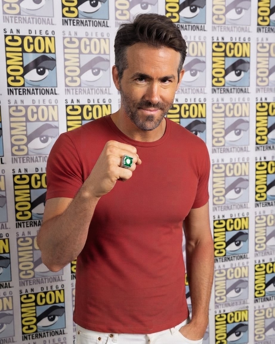 BoinkBuzz's tweet photo. Ryan Reynolds is at Comic Con Supporting The Lanterns Show #SDCC #Lanterns 
 (IA✨) https://t.co/LYj2L7YtU4
