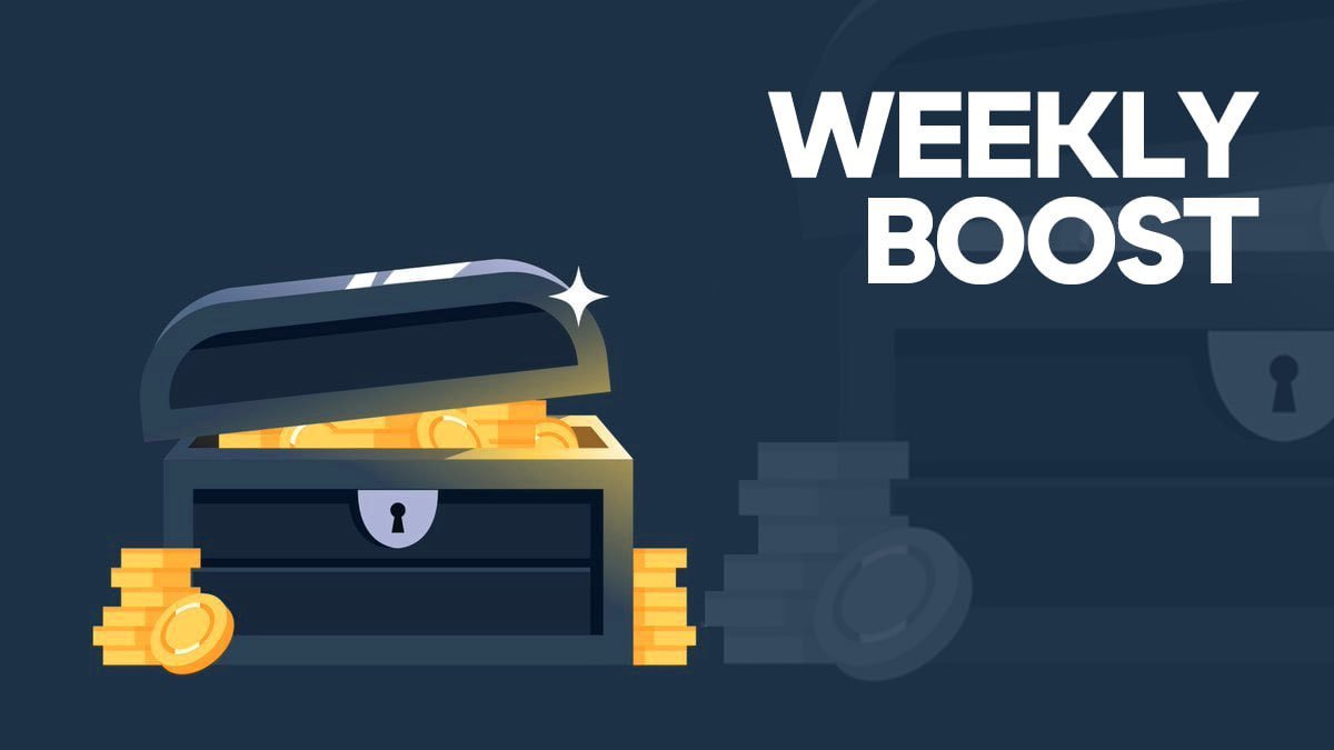 StakeTG's tweet photo. Your weekly boost is below!

Claim Here : https://t.co/fI8GqSxqz1

Bonus based on last 7d gameplay https://t.co/lod40xuafj