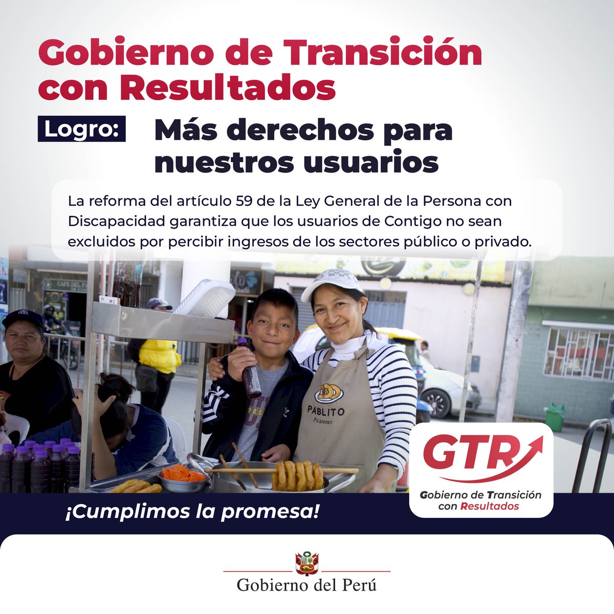 Midis_CONTIGO's tweet photo. #LogrosContigo | Más articulación, más derechos para nuestros usuarios.
967 gobiernos locales participaron en el Galardón Contigo. Además, la reforma del artículo 59 de la Ley General de la Persona con Discapacidad.
#Midis #Contigo #Inclusión #TransiciónConResultados https://t.co/vcNgYdeWLg
