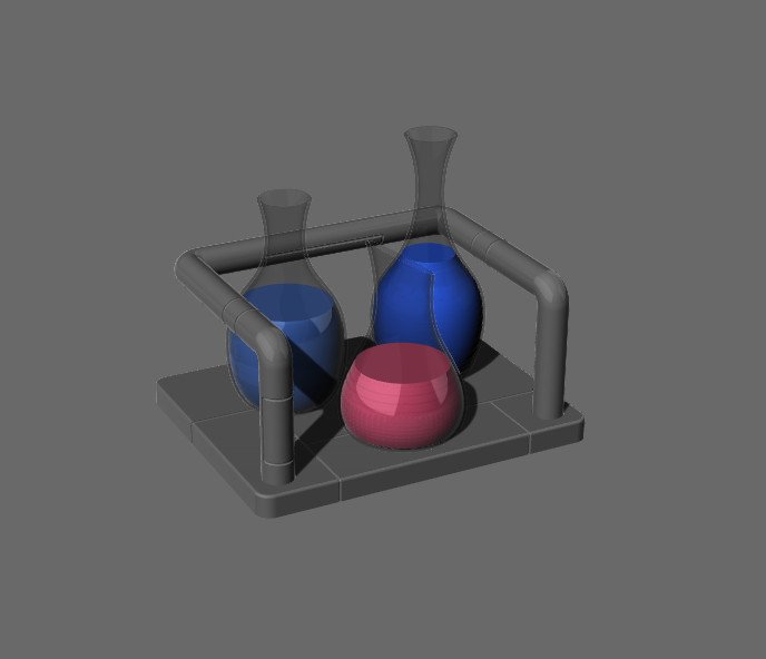 FunbieStudios's tweet photo. And that should about do it for Kranix's science flasks and tray - time to get them test printed out and really see if the flasks would work well coming out in clear and in vase mode 🙂 https://t.co/92VJG4Mn7B