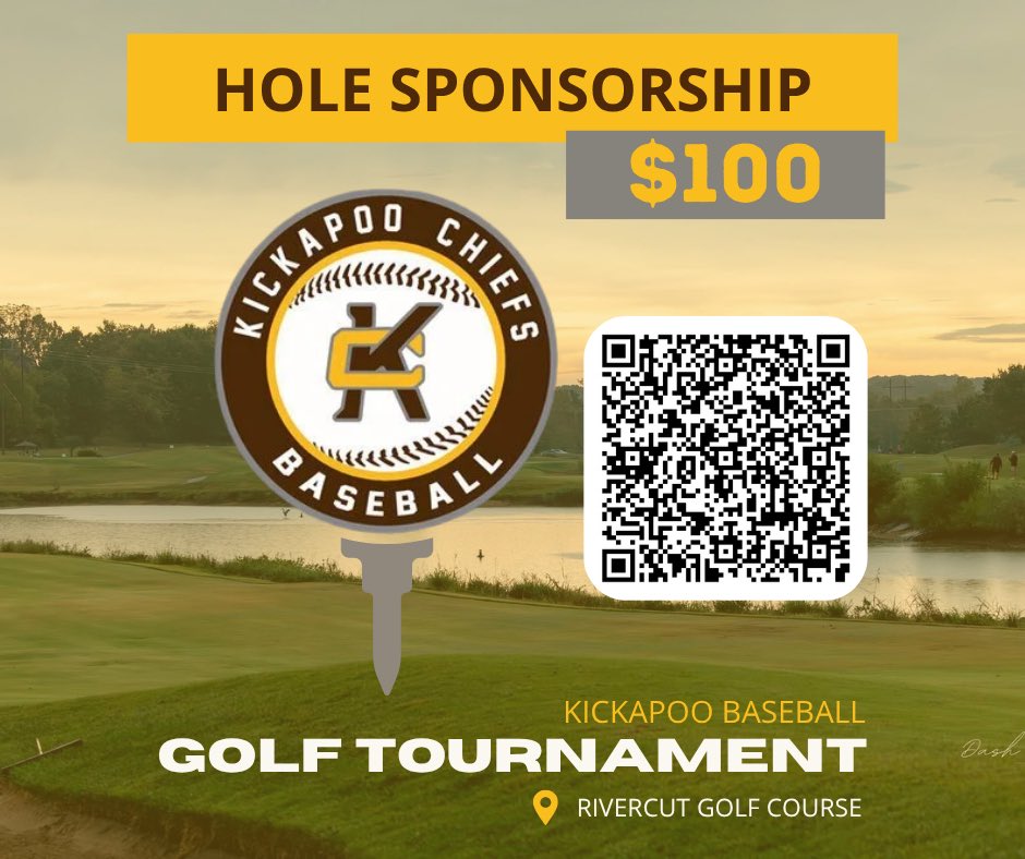 PooBaseball's tweet photo. Registration is NOW OPEN!

Registration
• $500 per team (4 golfers)
• $125 per individual golfer

Saturday, September 19
Rivercut Golf Course
Driving Range Opens: 7:00 AM
Shotgun Start: 8:00 AM

Scan the QR code in the photos to register today!

@ChiefsBaseball1 https://t.co/O7IVOaxX6d