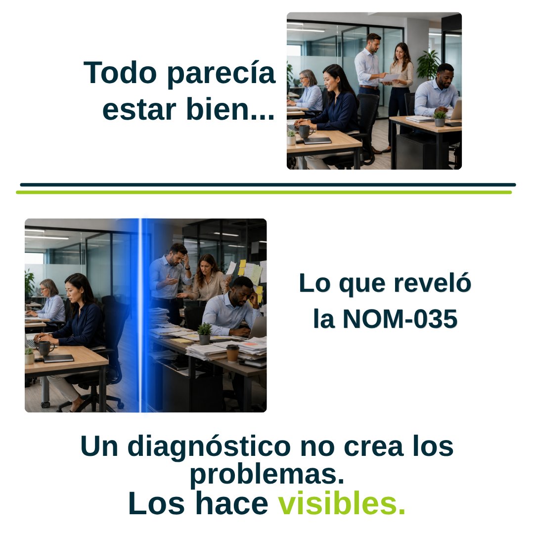 Human_Mex's tweet photo. Lo que no se mide suele permanecer oculto.

La NOM-035 no crea los problemas.

Los hace visibles.

#NOM035 #RecursosHumanos #SaludLaboral https://t.co/FATEDG2IR6