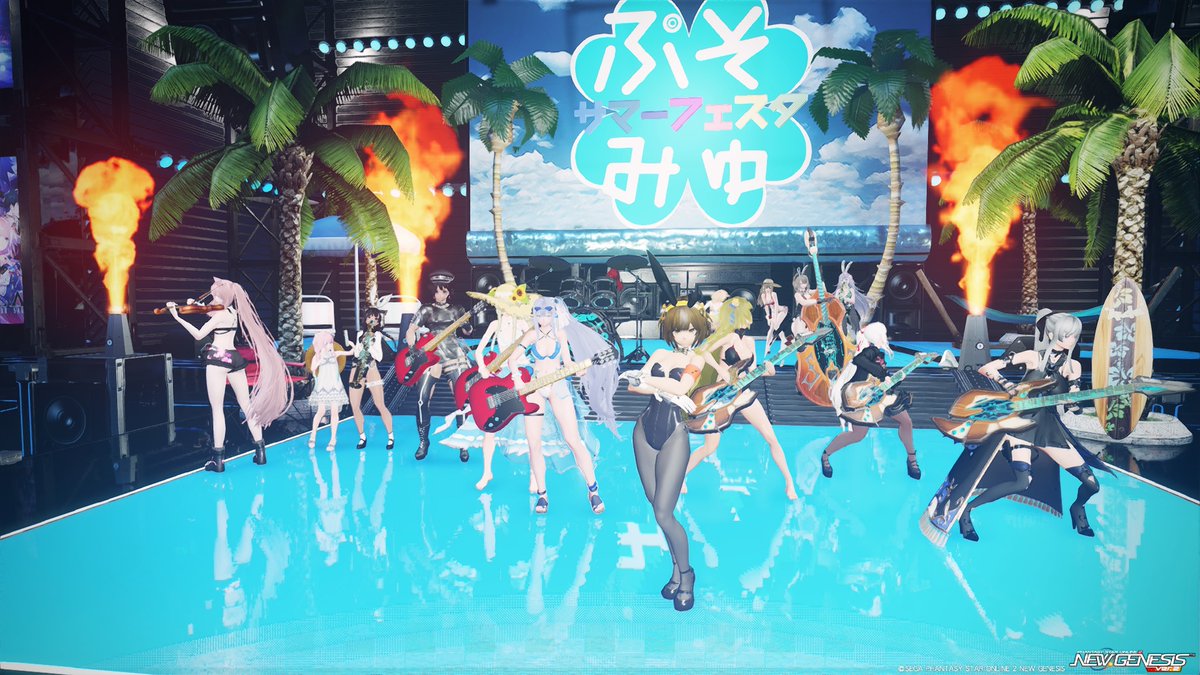 herael_key's tweet photo. #PSO2NGS 
昨晩は、あまぬさん主催の
#ぷそみゅ　サマーフェスタ２日目に、
志手原弥生で参加しました♪
ハルヒバンドに飛び入り参加🎸
最高のサマーナイトでした⛱️
配信アーカイブはこちらです↓
https://t.co/NIpSZriObS https://t.co/PLzcKXK62Q