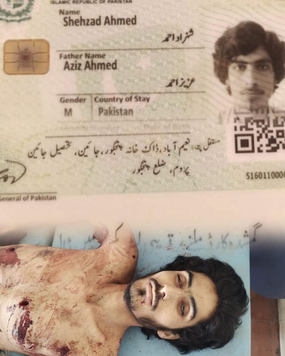 Rasooljnbaloch's tweet photo. پنجگور ریاستی فورسز اور ڈیتھ سکواڈ کے ہاتھوں لاپتہ شہزاد بلوچ کی ننھی سی بہن اپنی بھائی کی بازیابی کے لیے روتی اور گڑگڑاتی رہی کہ میرے بھائی کو بازیاب کیا جائے مگر ظالموں نے انہیں بازیاب کرنے کی بجائے ایک سال بعد مسخ شدہ لاش پھینک دیا۔

شہزاد بلوچ کو 31 مئی 2025 کو پروم سے جبری طور پر لاپتہ کیا گیا تھا۔
#StopBalochGenocide