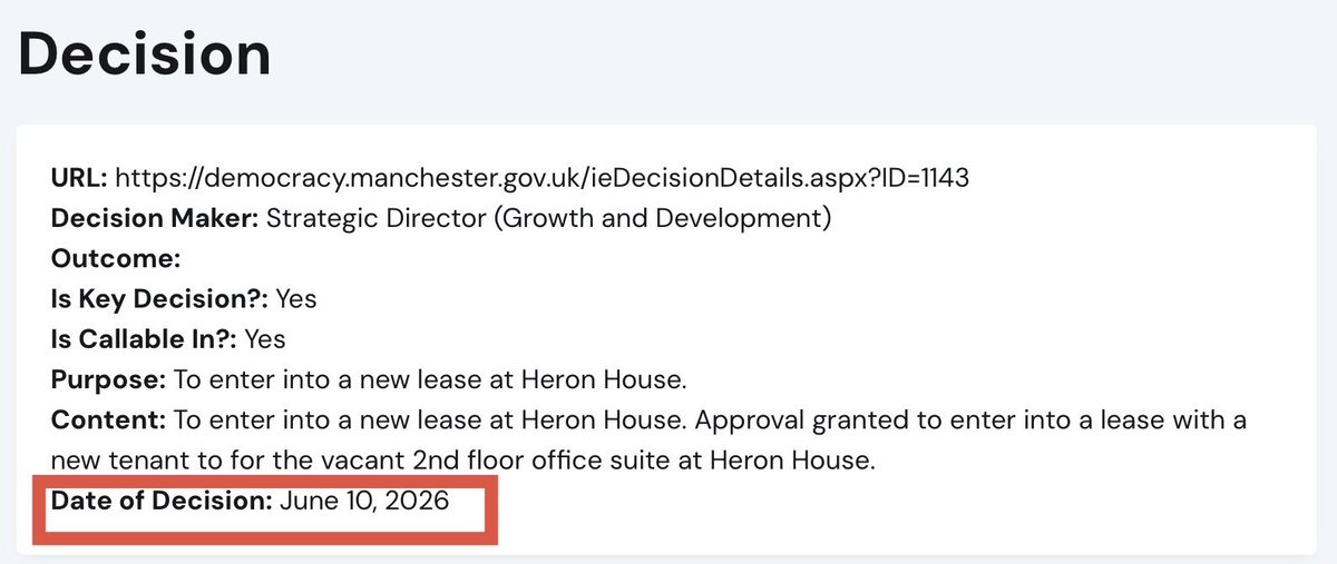 UKwantsmore's tweet photo. 11th May - Manchester City Council agreed to lease 2nd Floor Heron House (No.10 North)
14th May - Josh Simons resigns as MP for Makerfield 
10th June - Manchester City Council confirms Heron House lease agreement 
18th June - Andy Burnham ‘wins’ Makerfield election 
20th July - Andy Burnham becomes PM, no opposition!
24th July - Floor 2 Heron House officially opens as No.10 North.