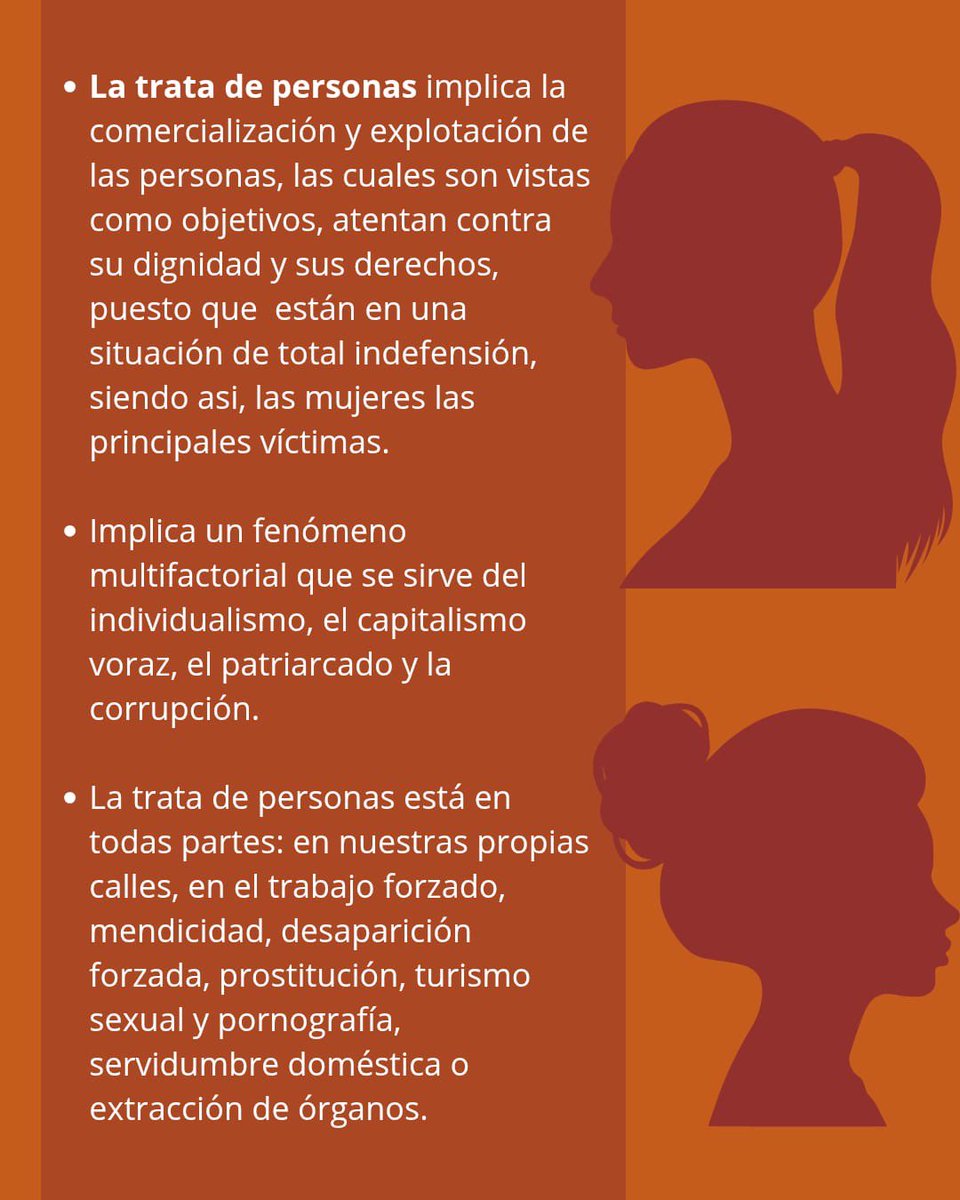 saludmhgam's tweet photo. Hoy es día naranja 
🧡 30 de julio | Día Mundial contra la Trata de Personas
La trata de personas es una grave violación a los derechos humanos que vulnera la dignidad, la libertad y la integridad de quienes la sufren.
#DíaMundialContraLaTrataDePersonas #DíaNaranjaSaludMentalHGAM https://t.co/ABenXNiMcc