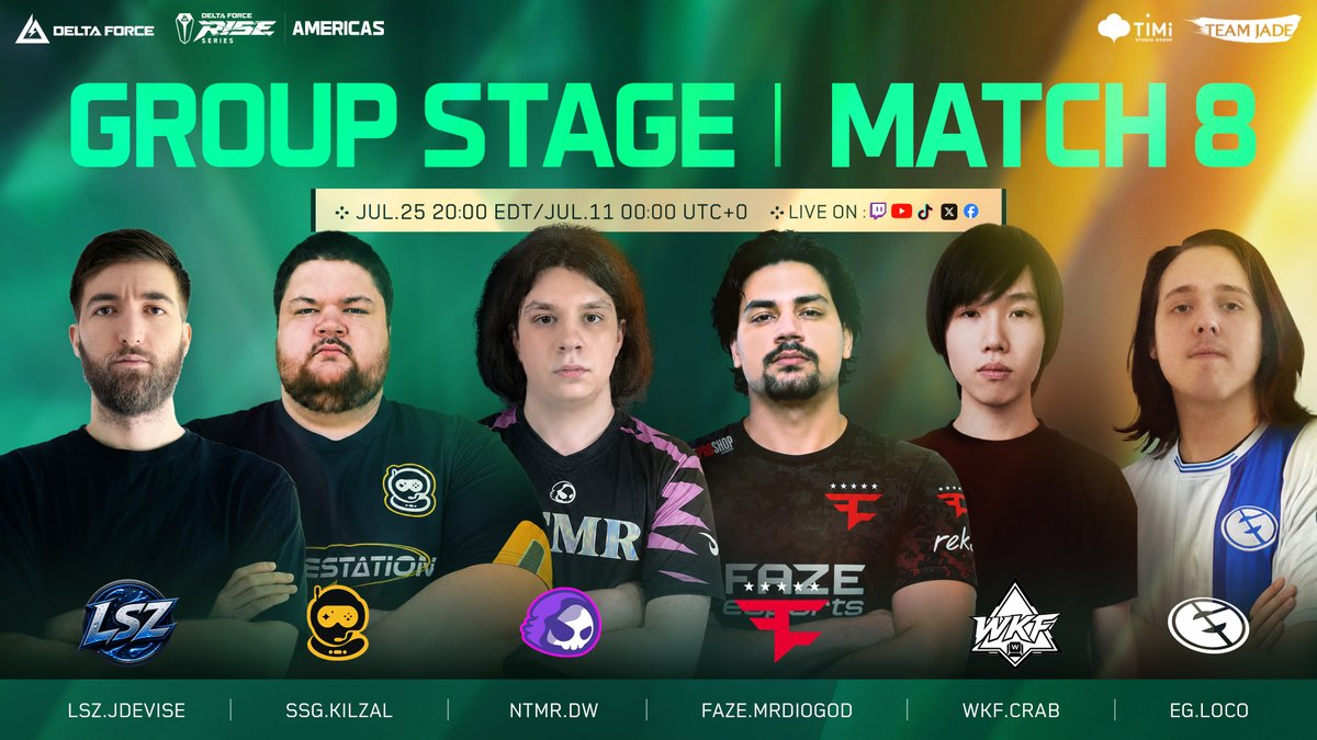 DFGameEsports's tweet photo. Another night of competition.

RISE Series AMERICAS S1.

See you at 20:00 EDT | 00:00 UTC+0.

#DeltaForce #DFesports #DFRise https://t.co/dS9VPpkD7O